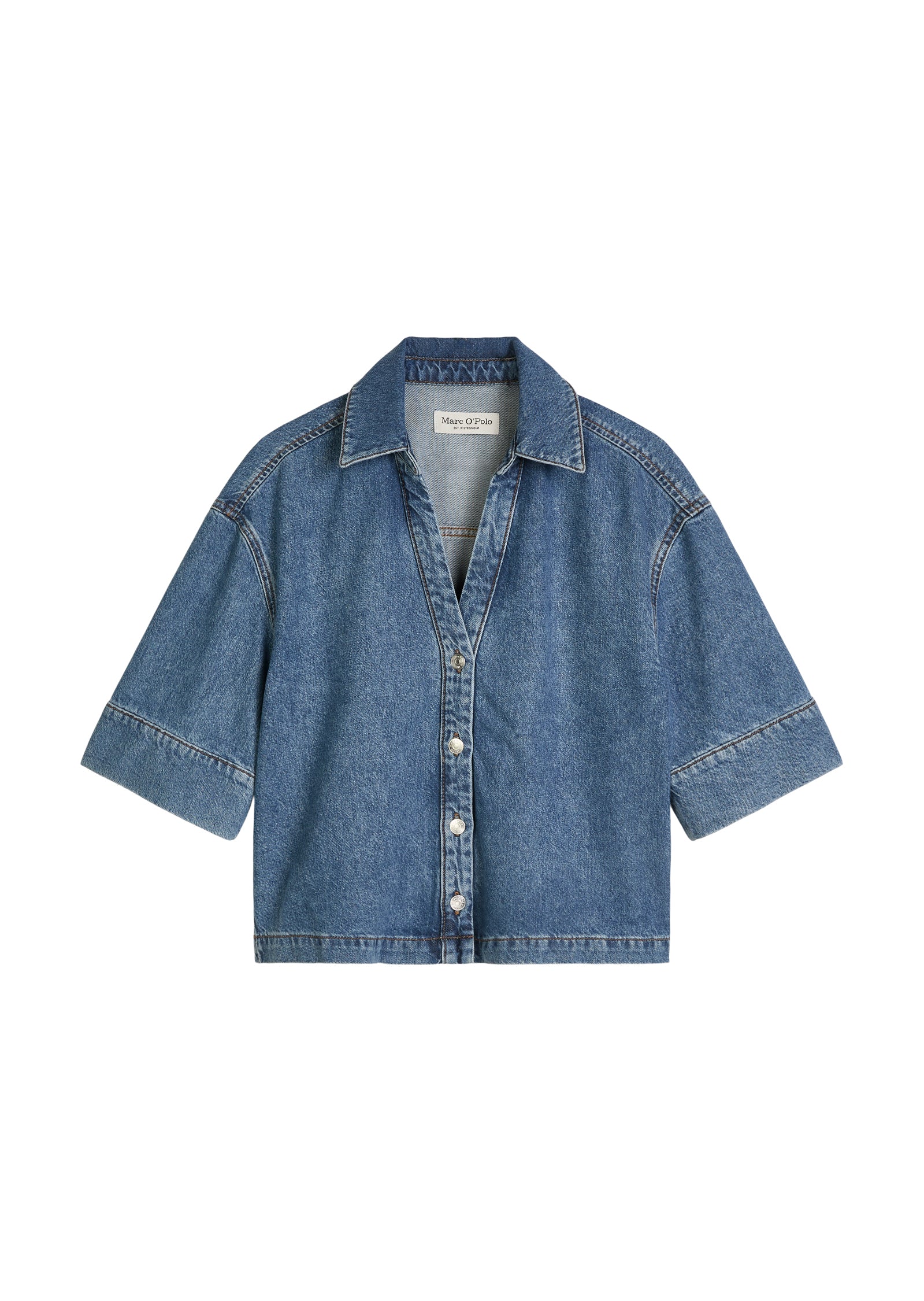 Marc O'Polo Damen Blusen Medium Blue_Mul