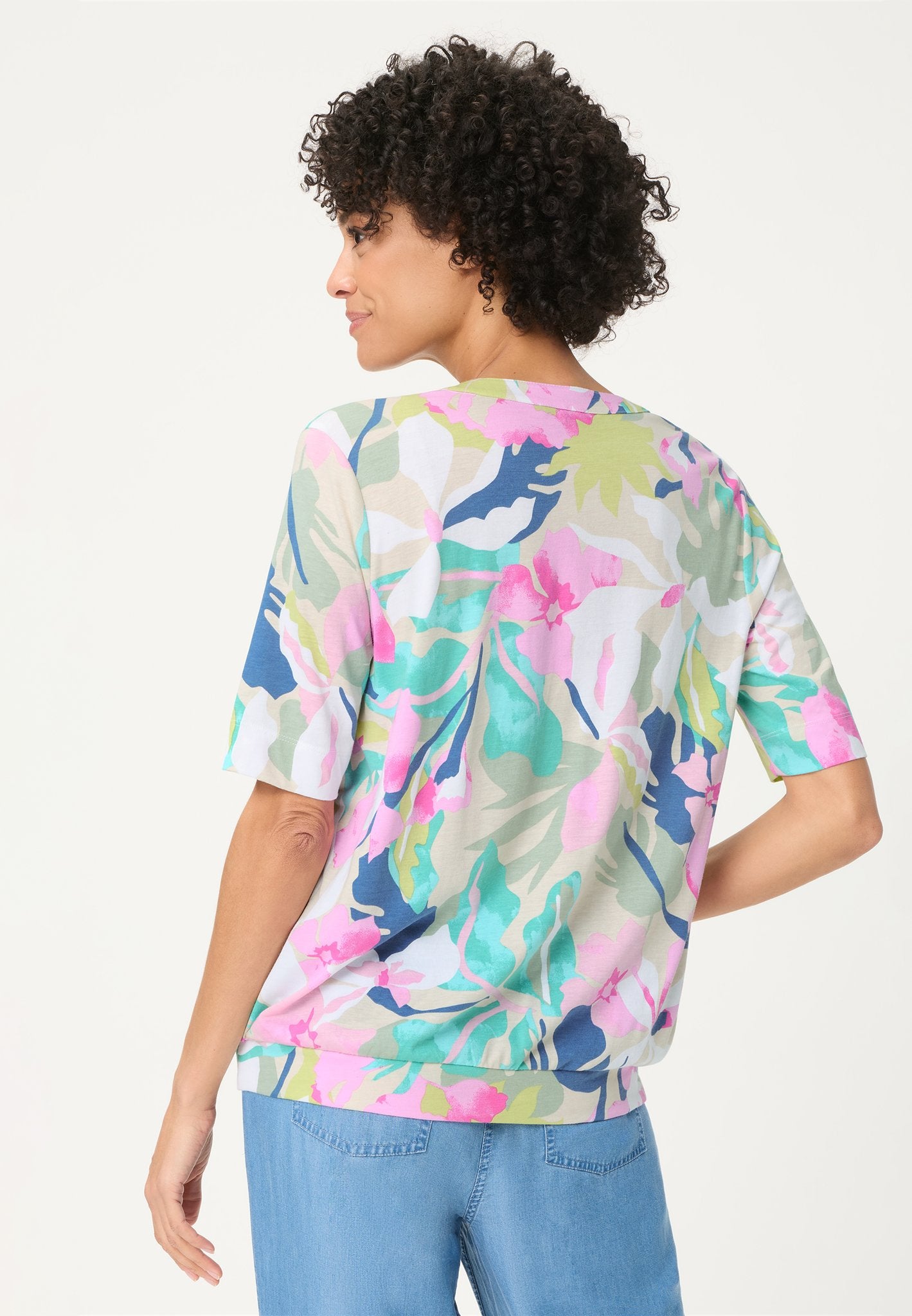 Olsen Damen T-Shirts Pool Blue