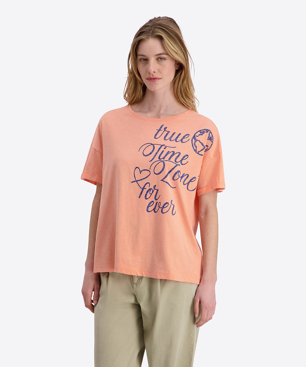 Timezone Damen T-Shirts Papaya Or