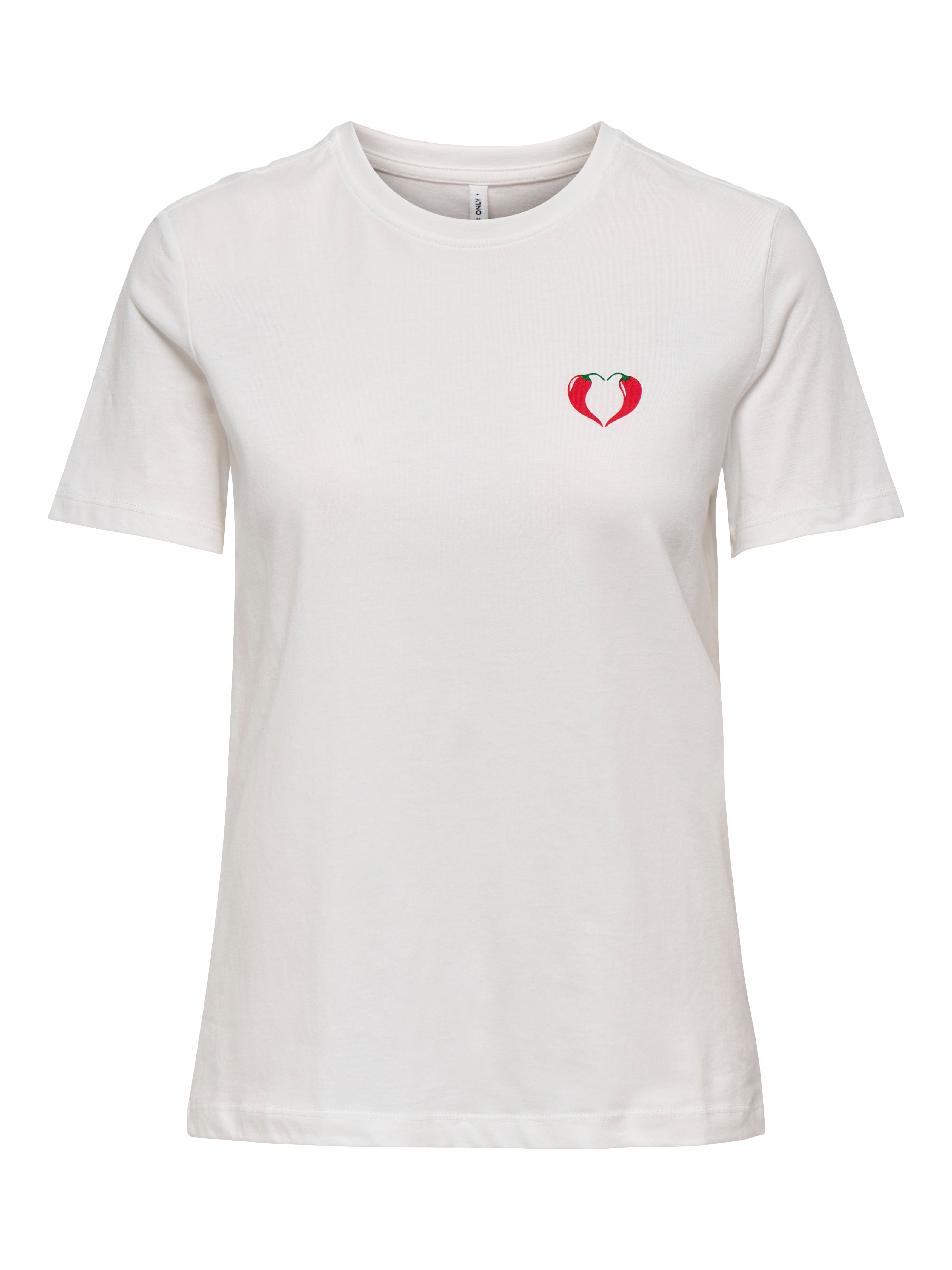 Only Damen T-Shirts Cloud Dancer/Sp