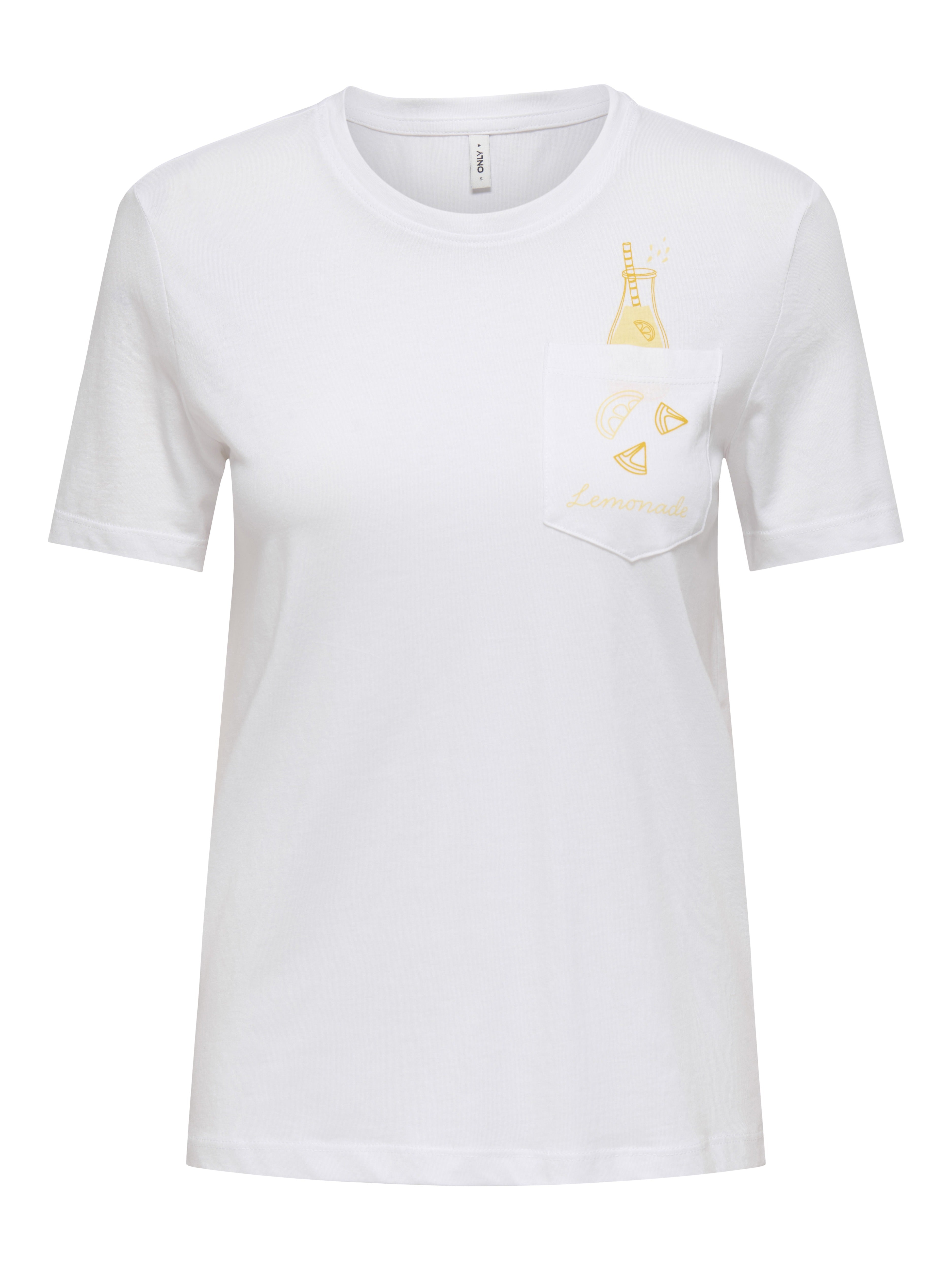 only Damen T-Shirts Bright White/Sp