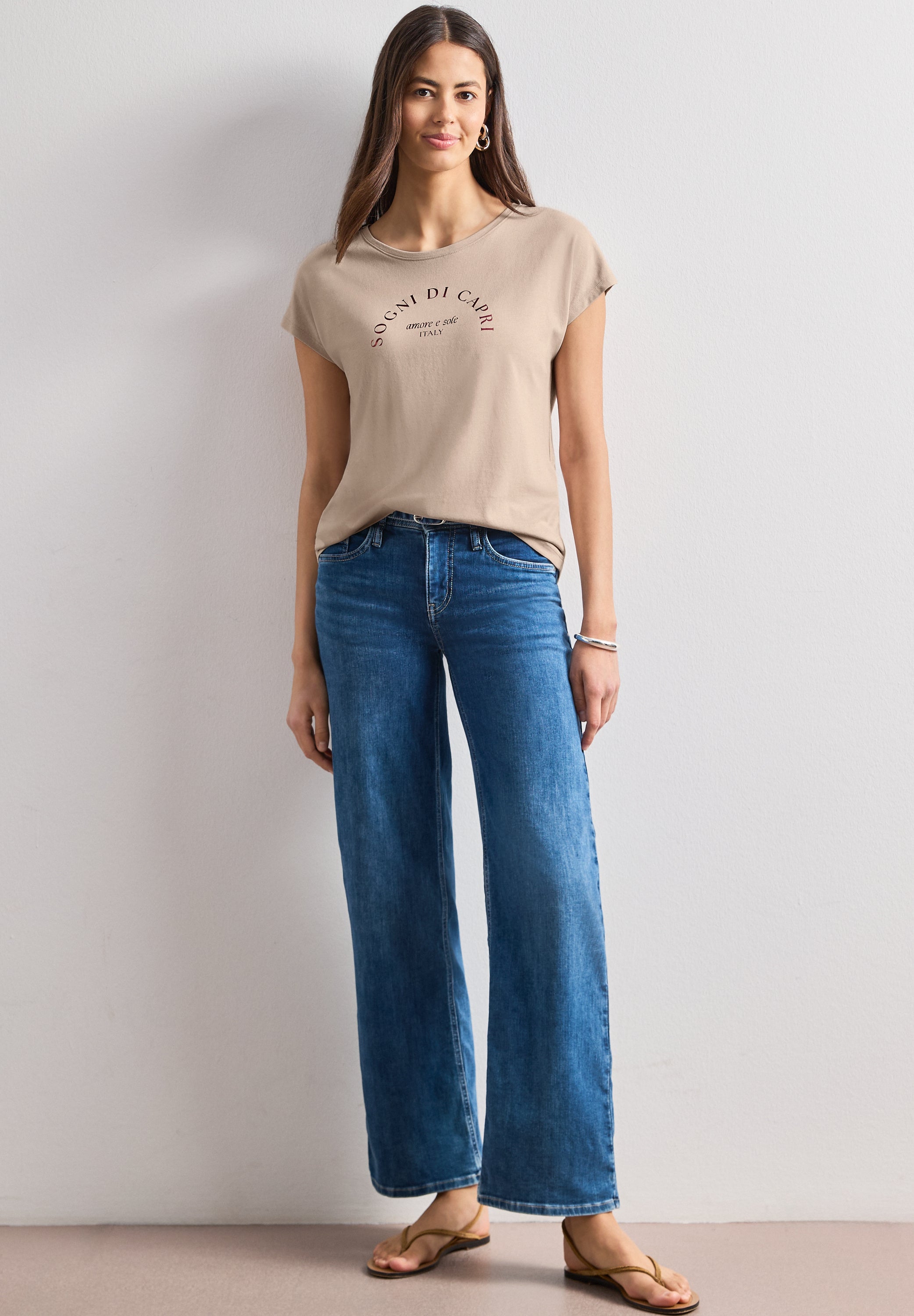 Street One Damen T-Shirts Clay Sand