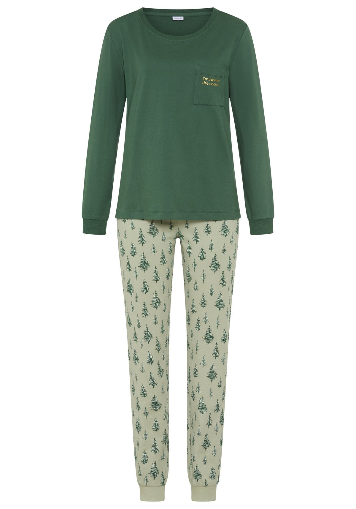 Lascana Schlafanzug Green Aop