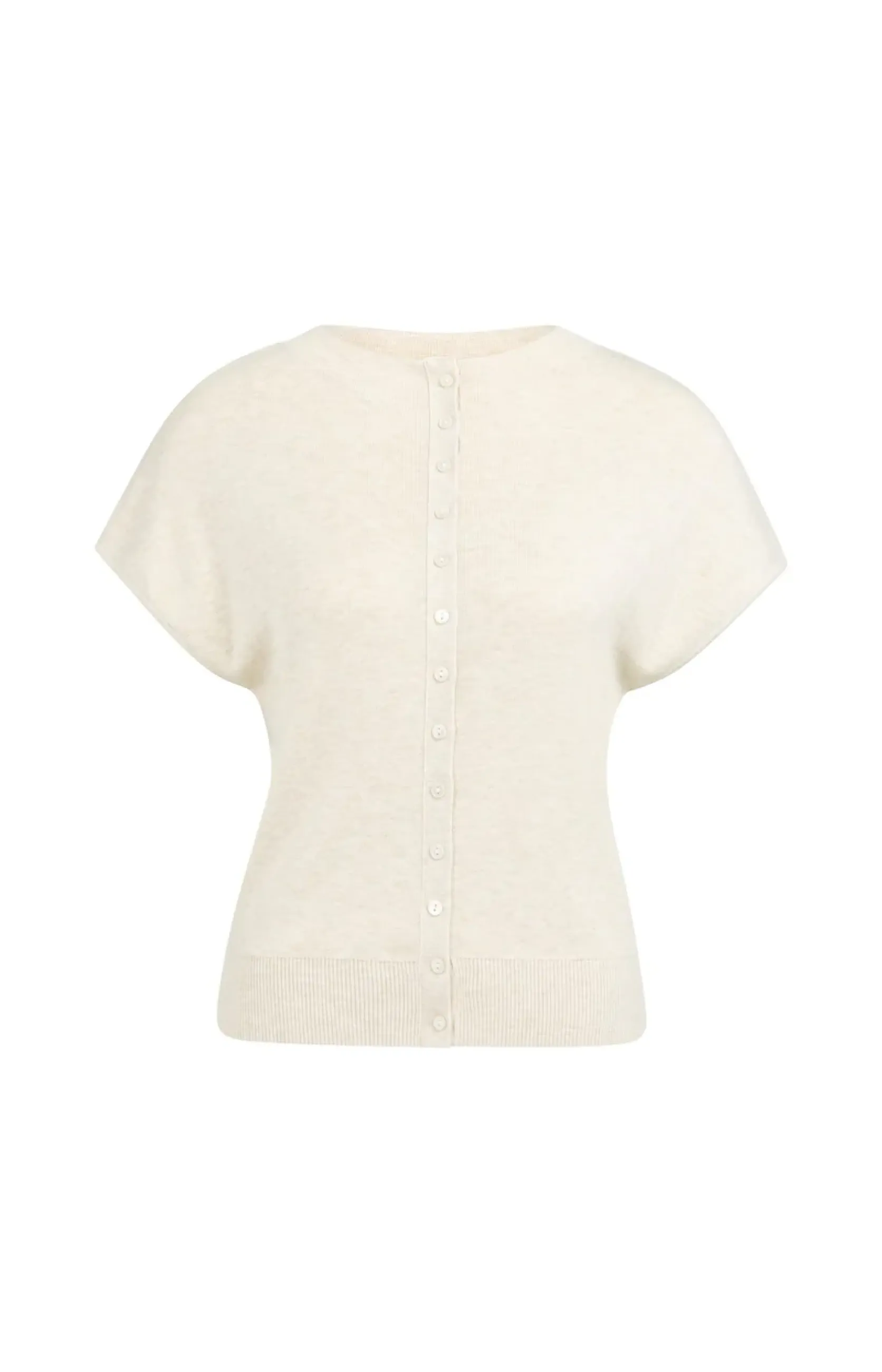 Strickjacke mit kurzen Ärmeln und Knöpfen vorne