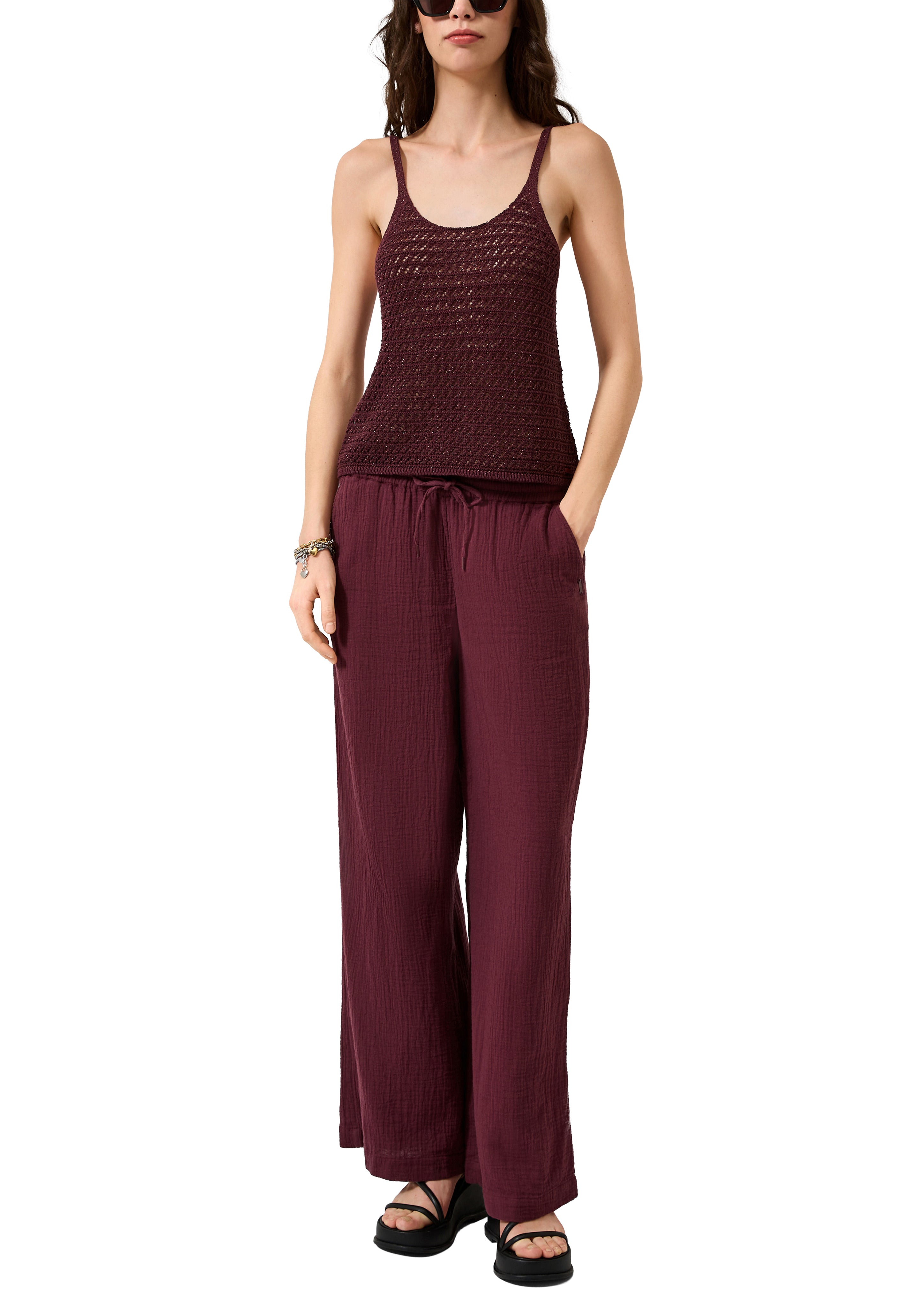 QS by S.Oliver Damen Hosen Lilac/Pink