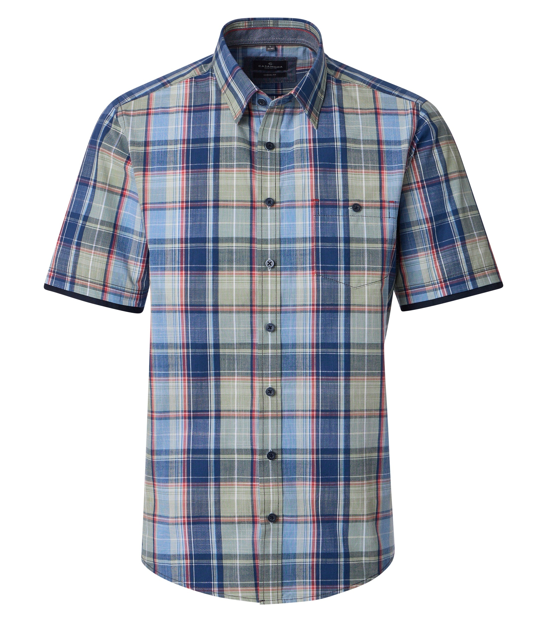 Casa Moda Herren Hemden kurz Gruen