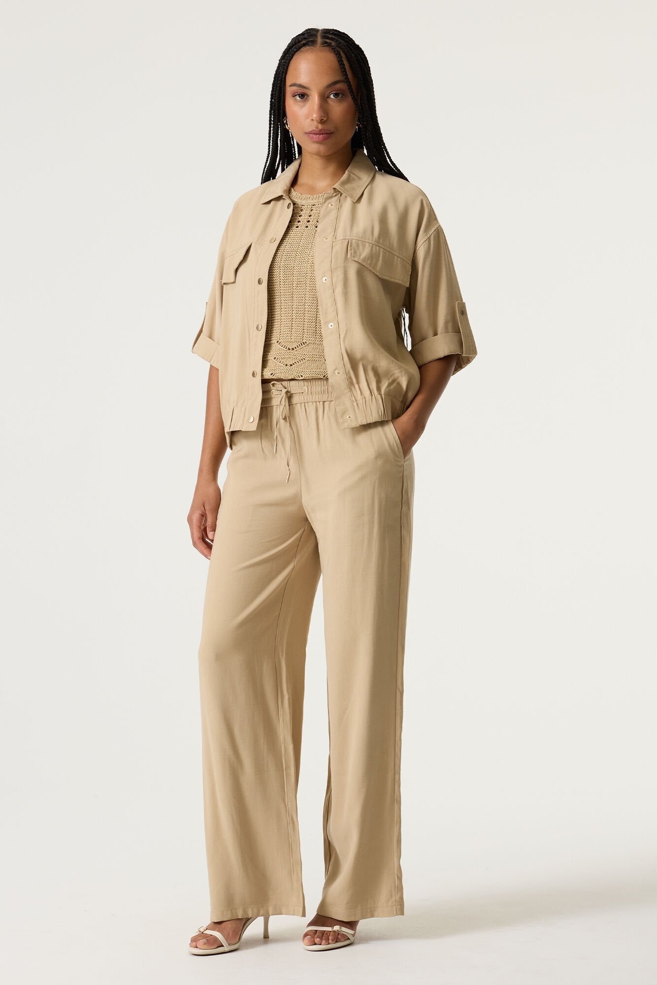 Garcia Damen Blazer Salt Sand