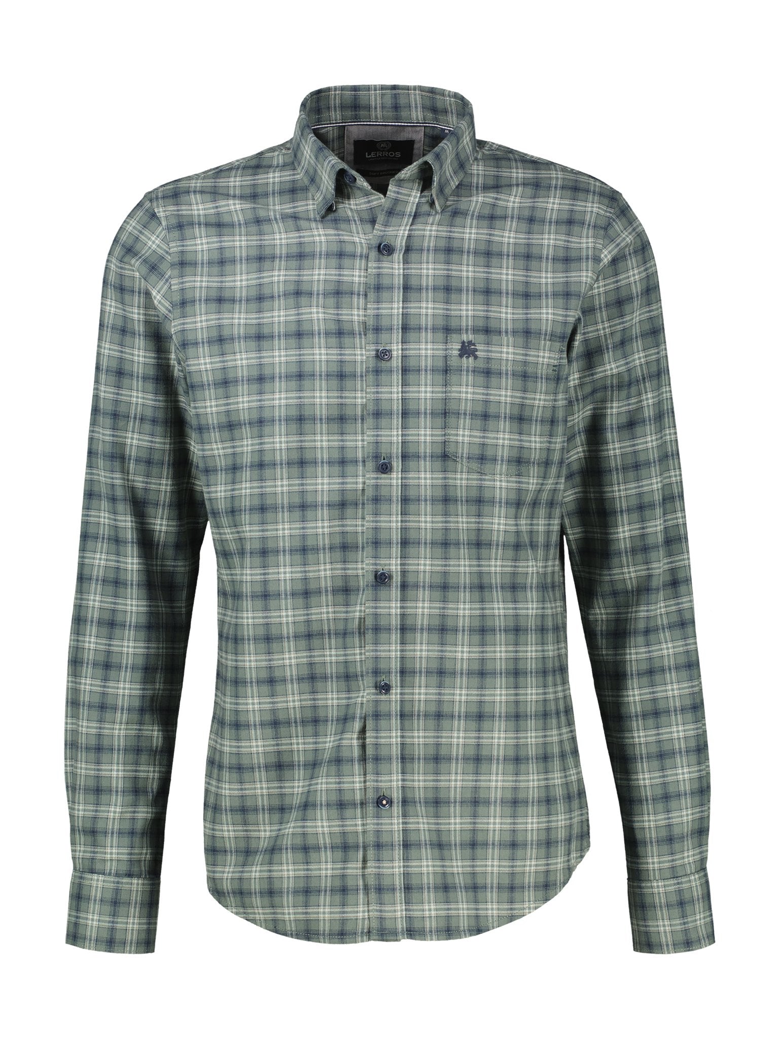 Lerros Herren Hemden Basil Green