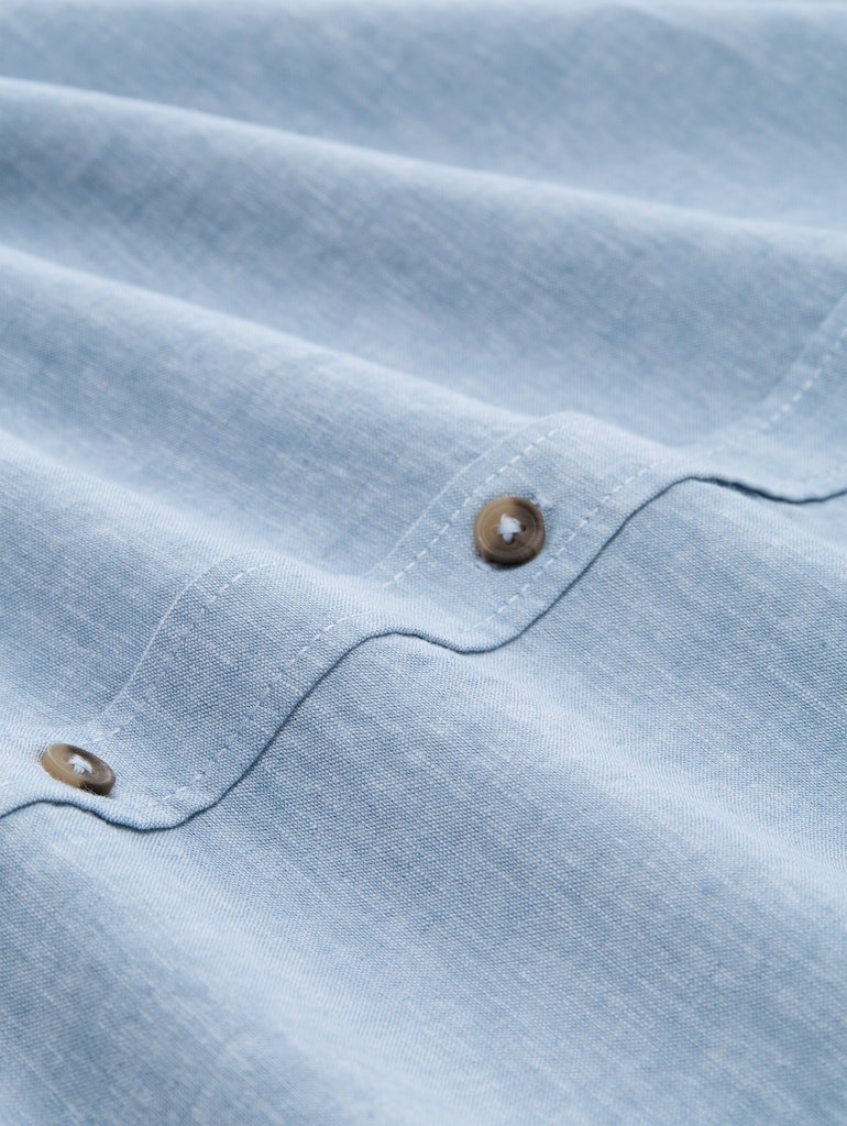Tom Tailor Herren Hemden kurz Bleeched Blue C