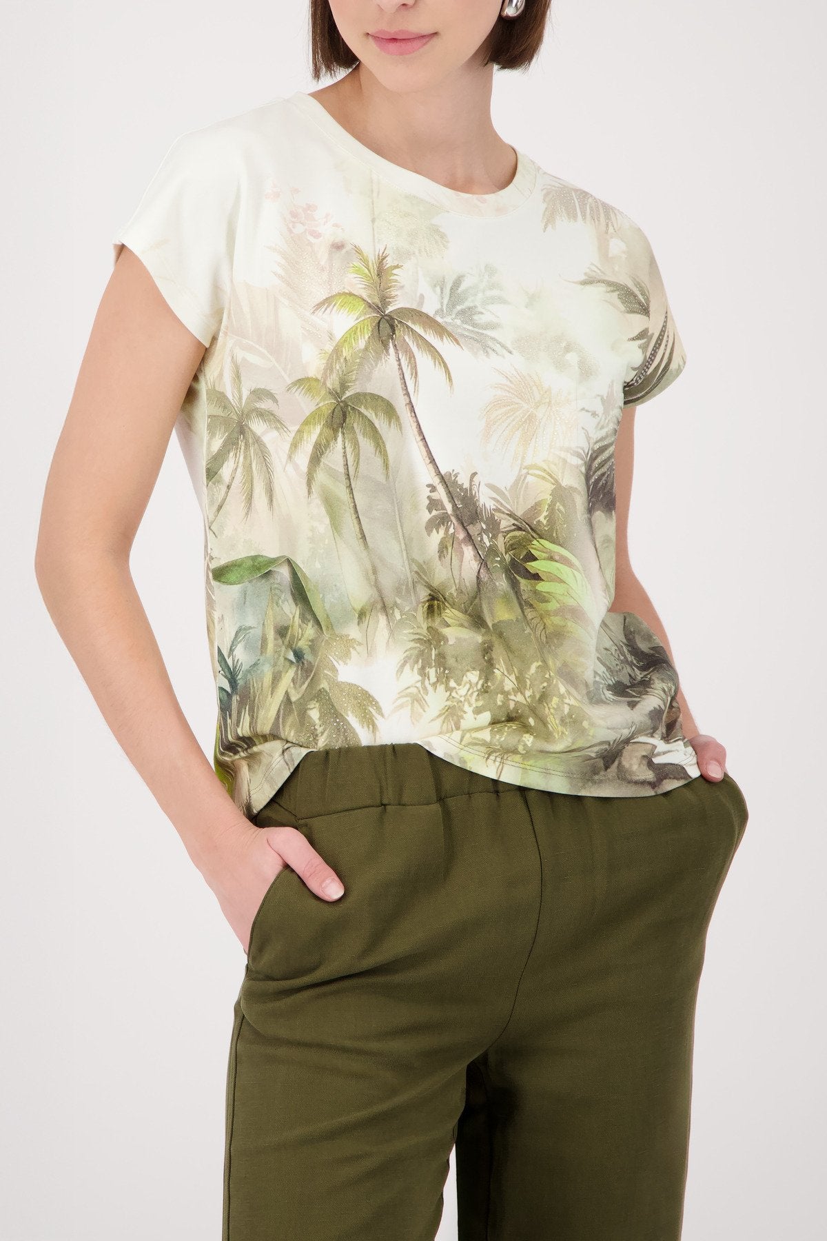 Monari Damen T-Shirts Olive Gemus