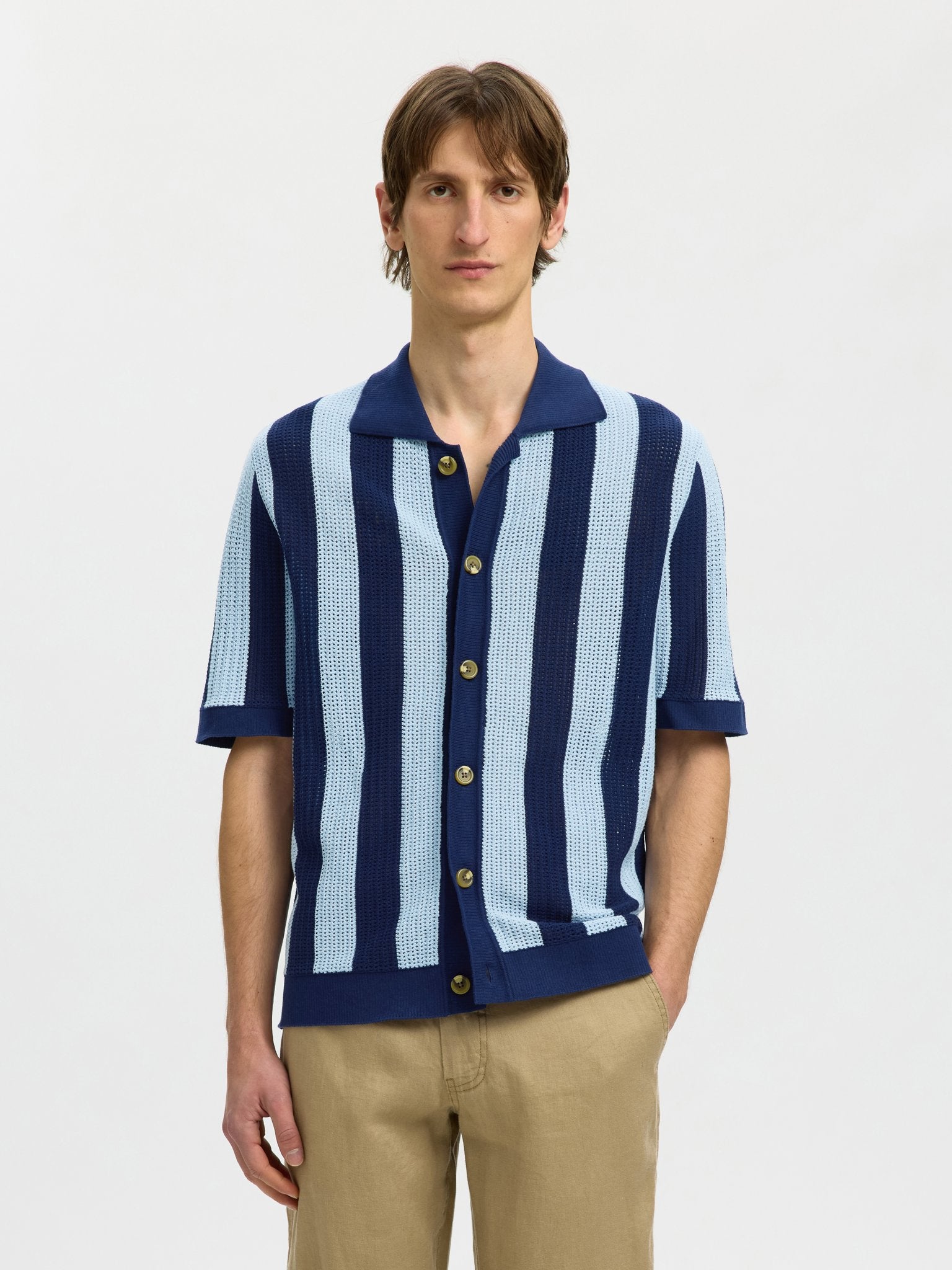 Selected homme Herren Strickjacken Ocean