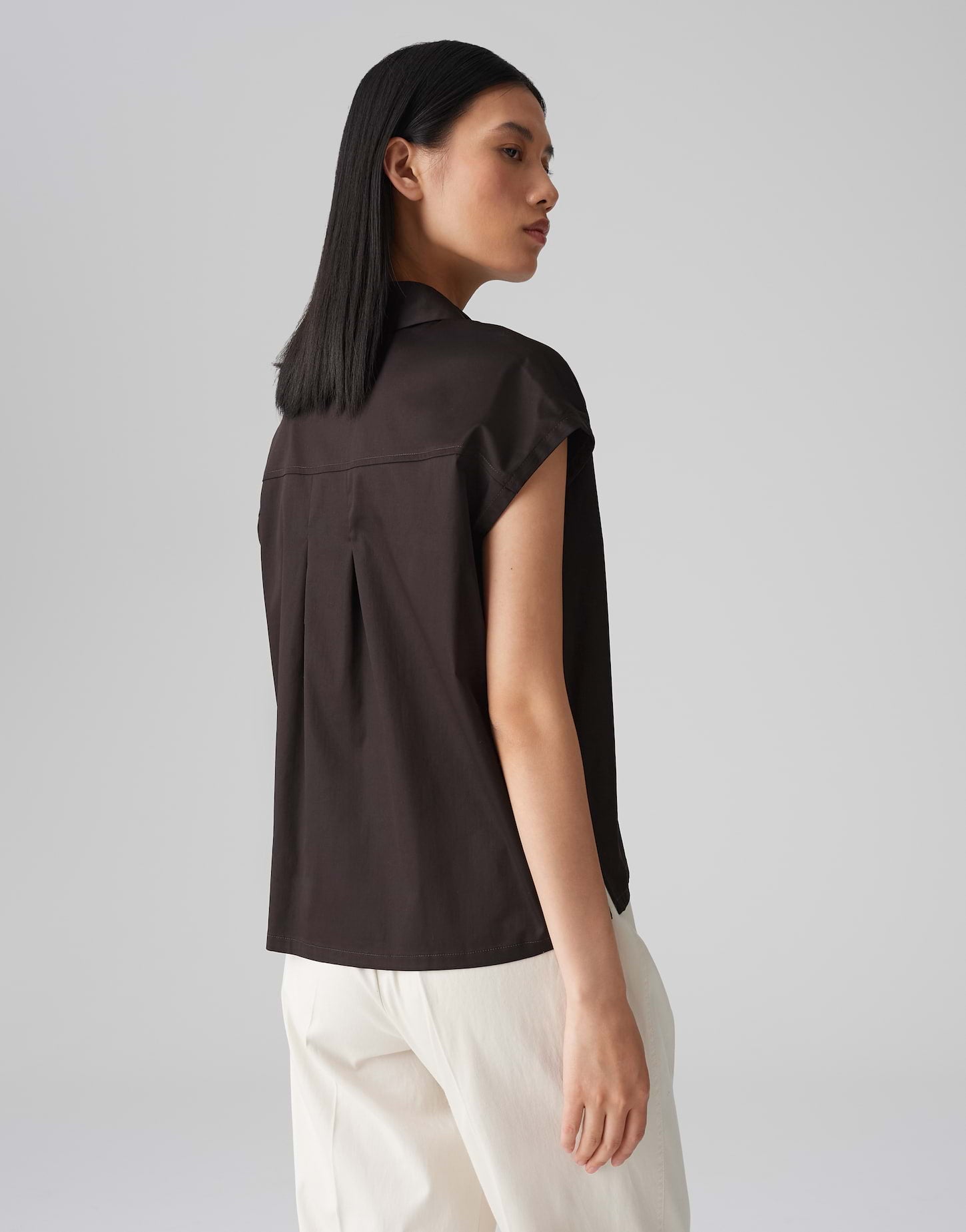 Opus Damen Blusen Midnight Brown