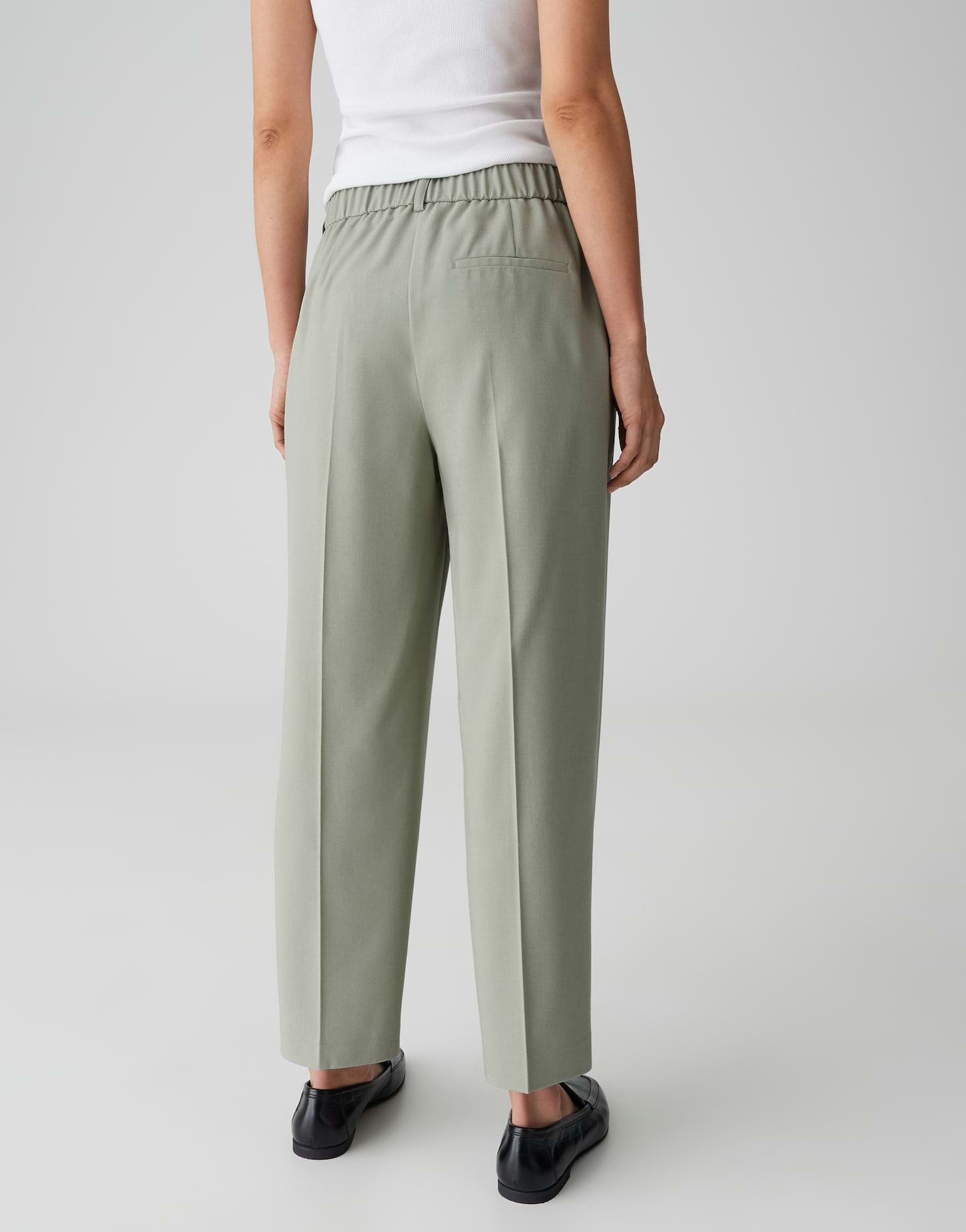 Opus Pants Damen Hosen Pale Oliv