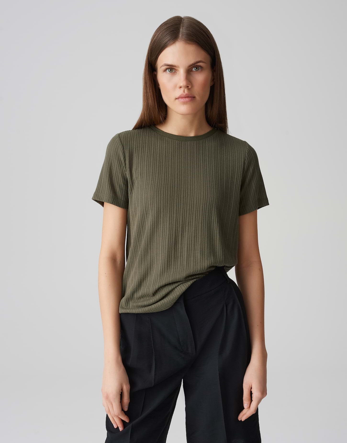 Opus Damen T-Shirts Olive Leaf