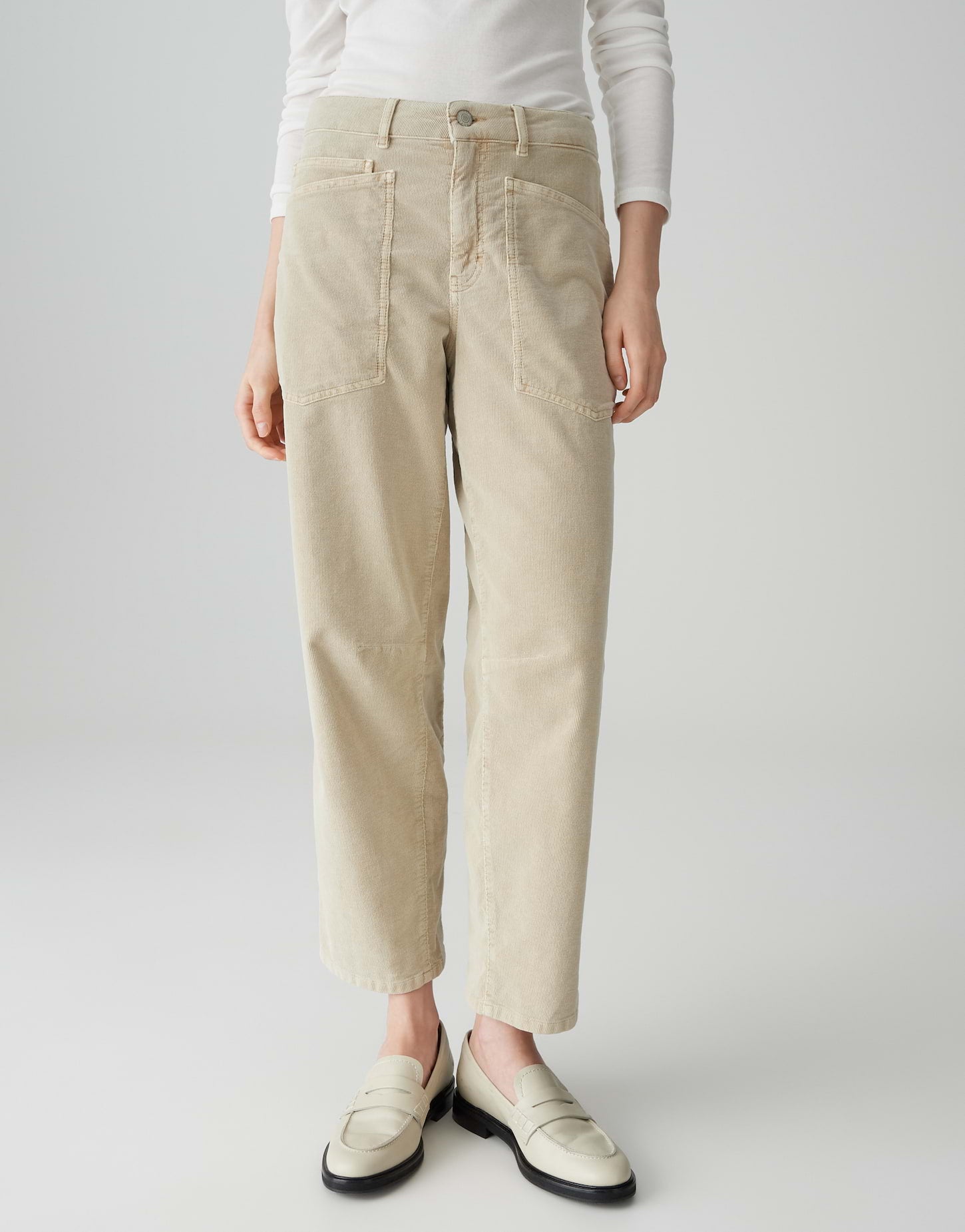 Opus Pants Damen Jeans Macadamia