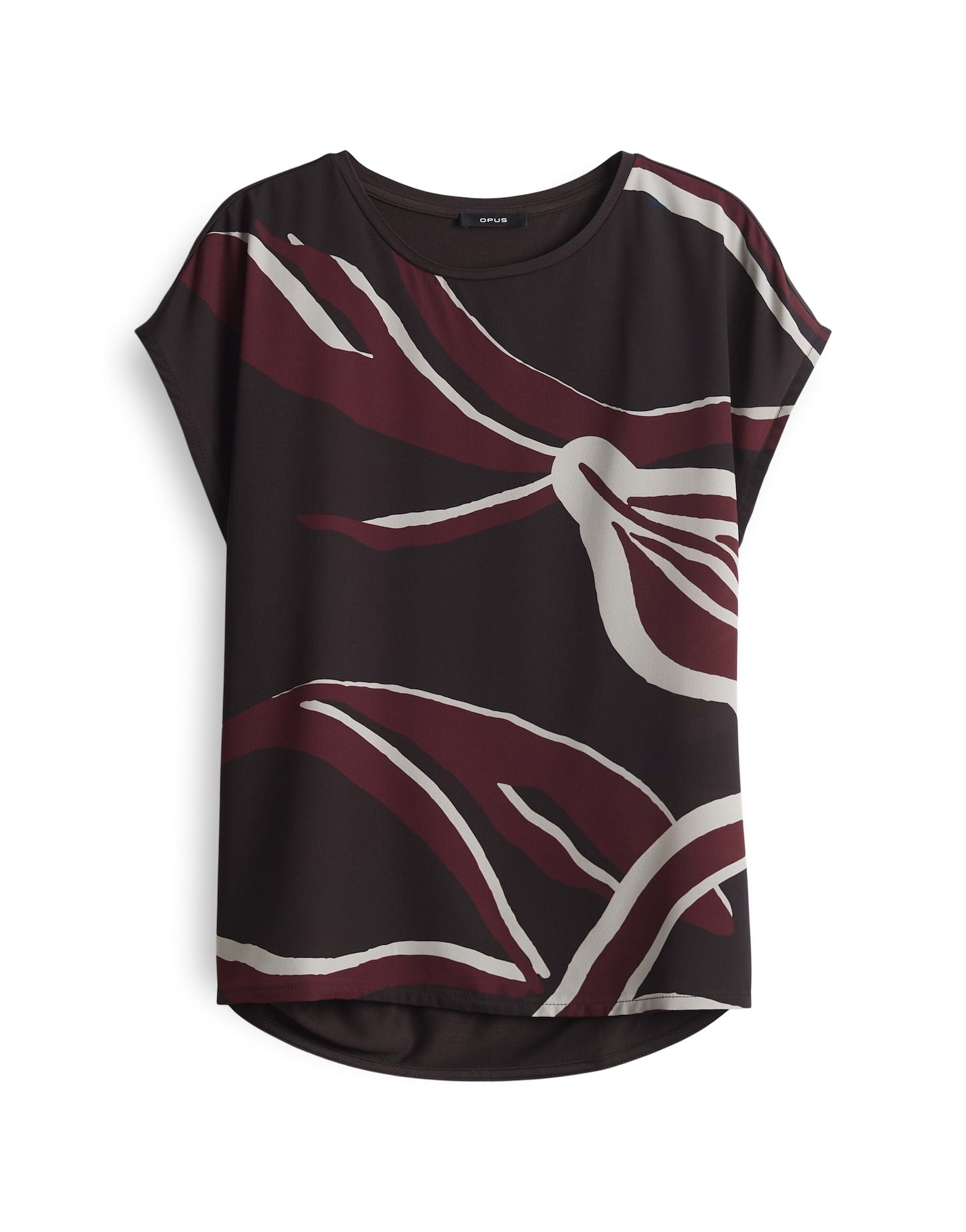 Opus Damen T-Shirts Midnight Brown