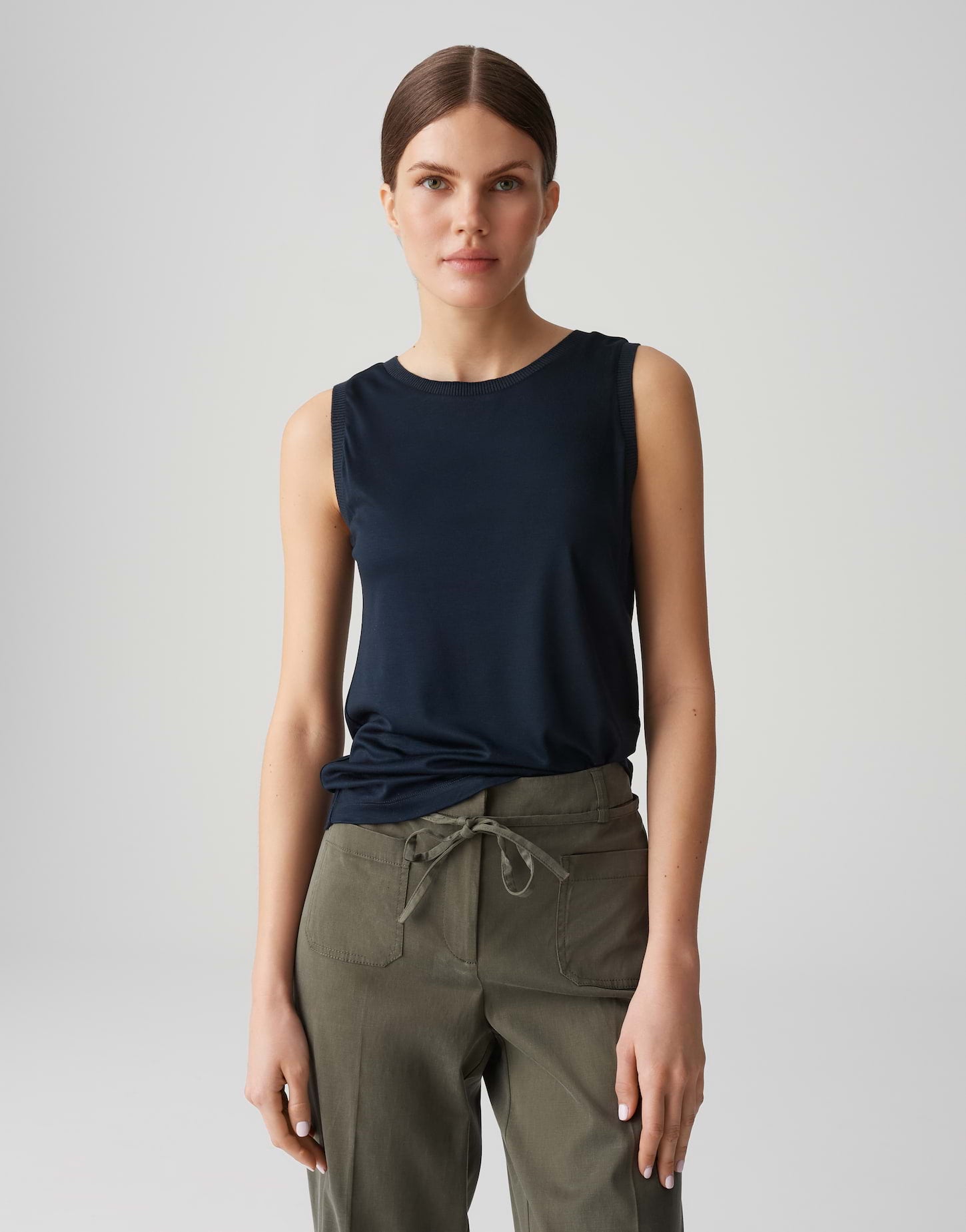 Opus Damen T-Shirts Coal Blue