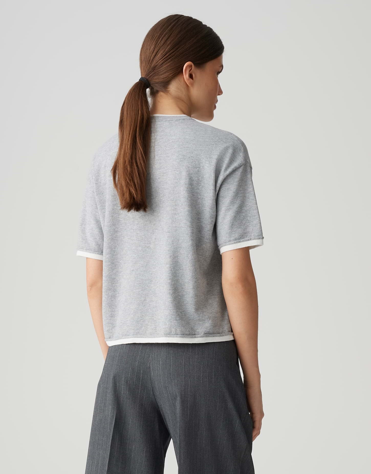 Opus Damen Pullover Hazy Fog Melang