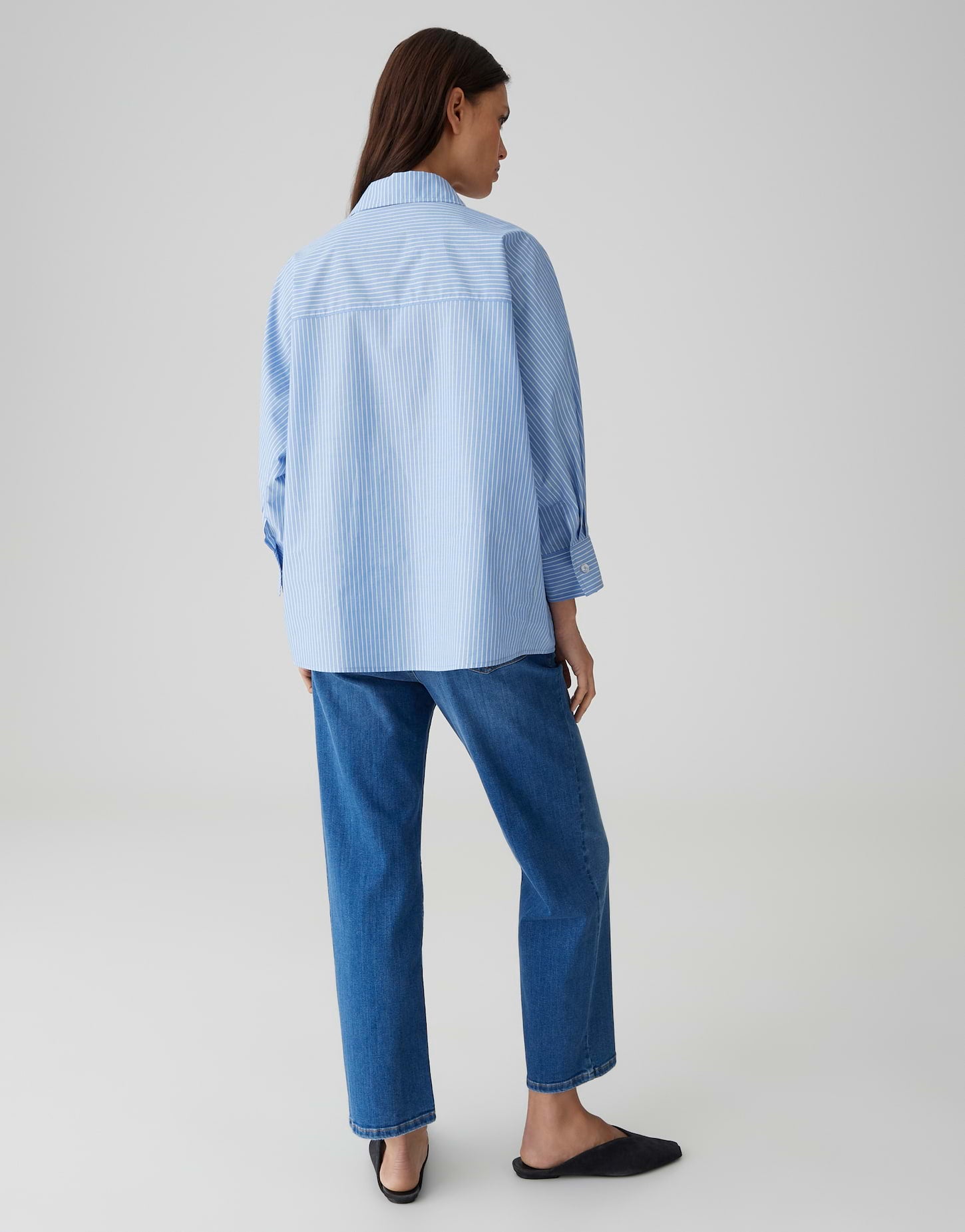 Opus Pants Damen Blusen Water Blu