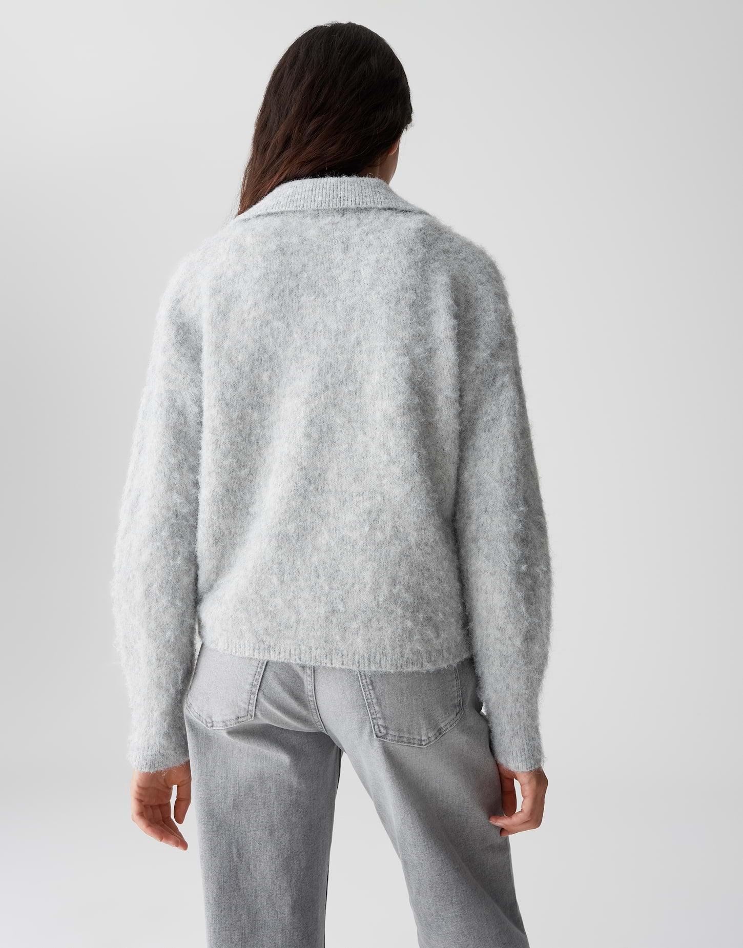 Opus Damen Pullover Hazy Fog Melang