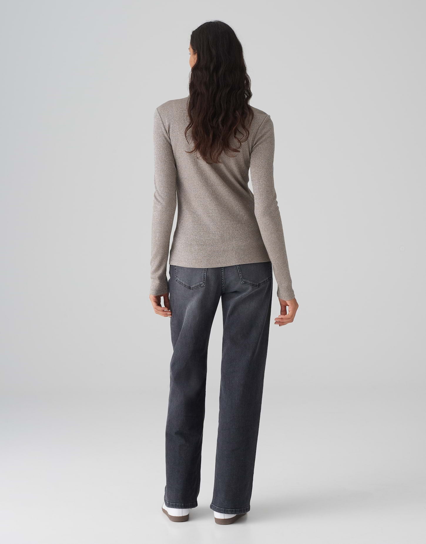 Opus Damen T-Shirts Warm Taupe