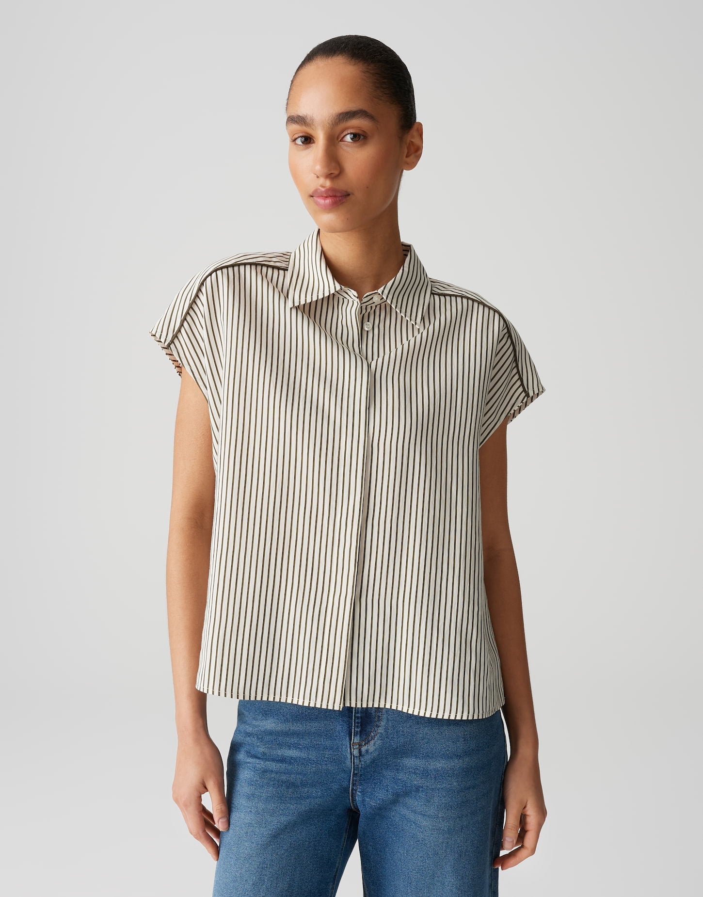 Opus Damen Blusen Olive Leaf