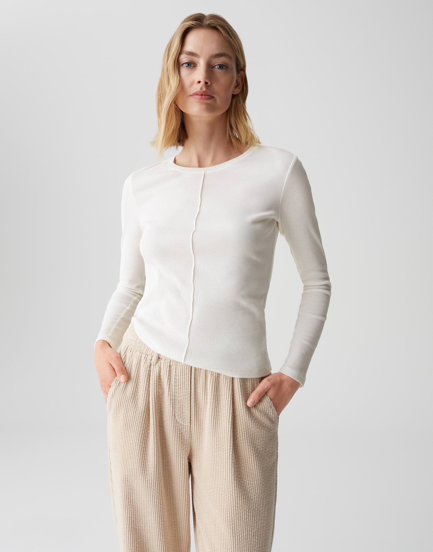 Opus Damen T-Shirts Milk