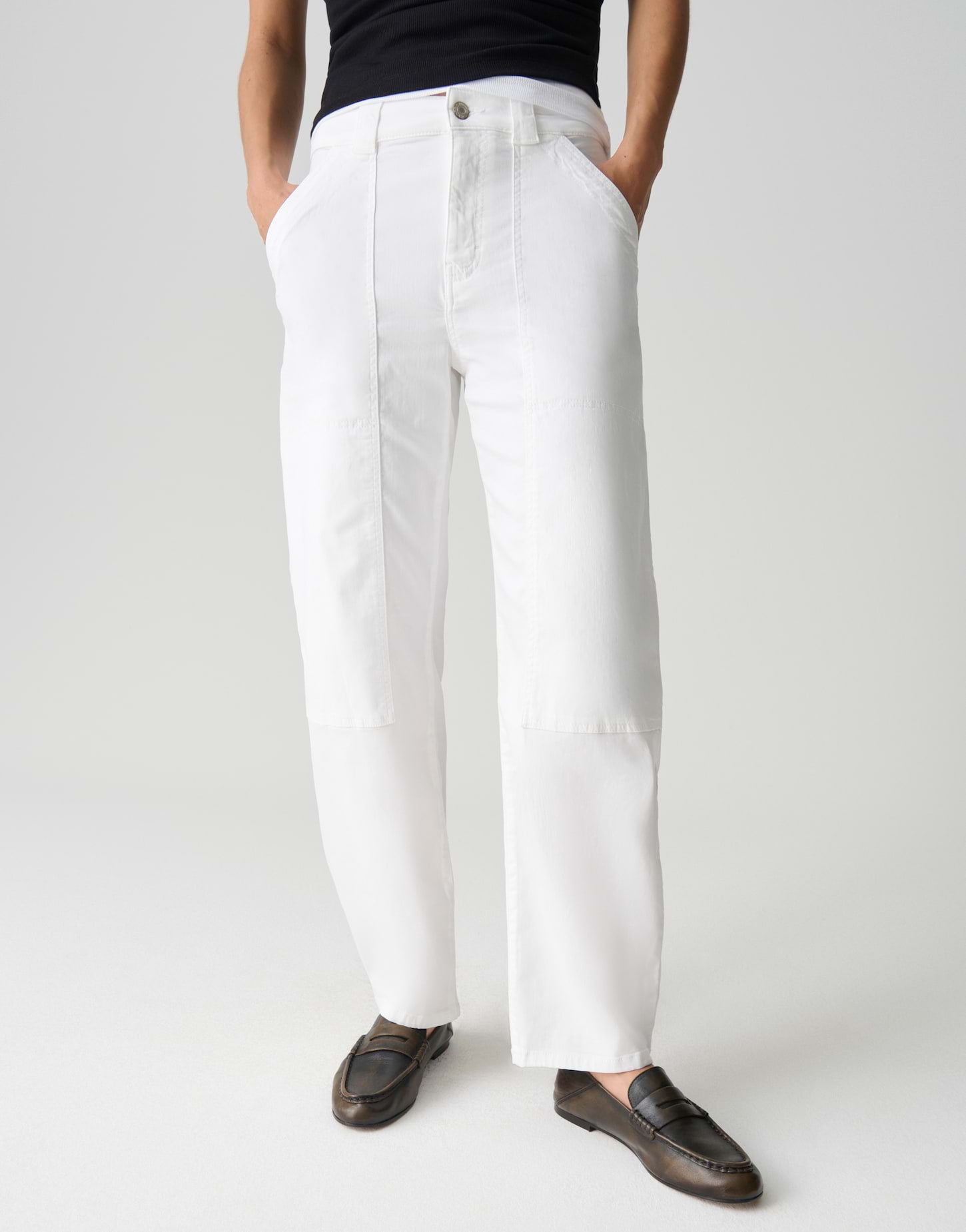 Opus Pants Damen Jeans White