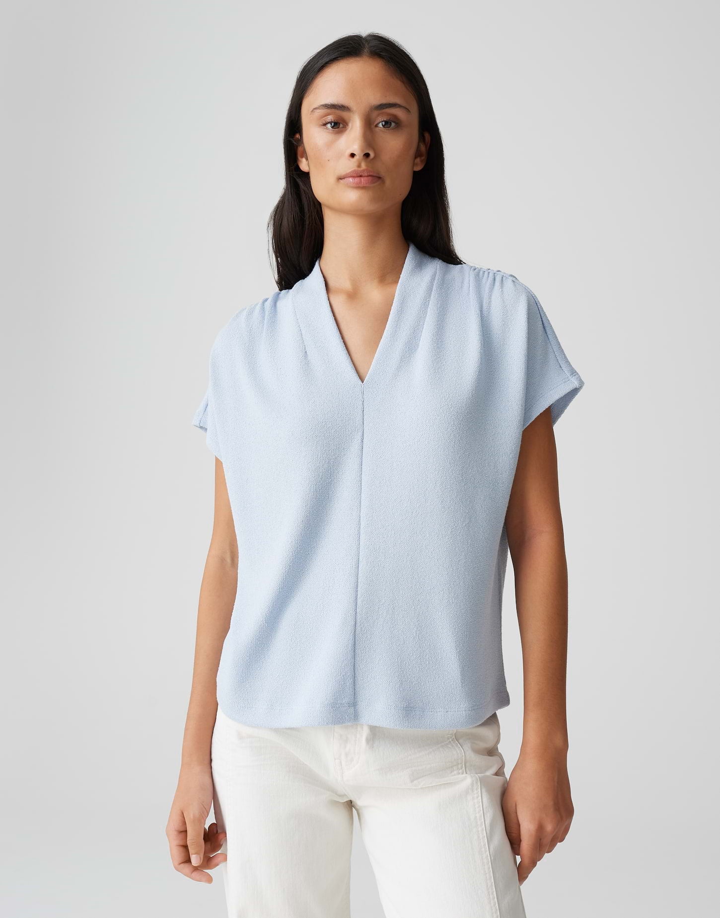 Opus Damen T-Shirts Oxford Blue