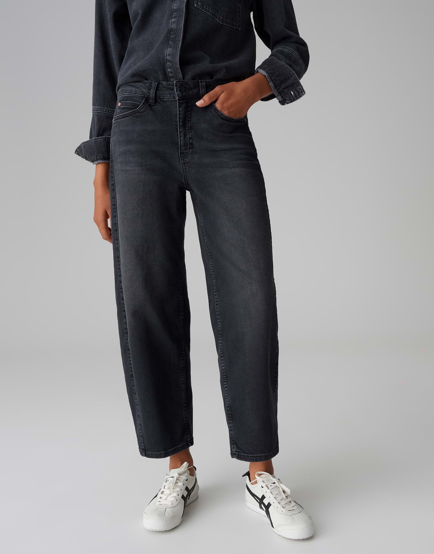 Opus Pants Damen Jeans Dark Carb