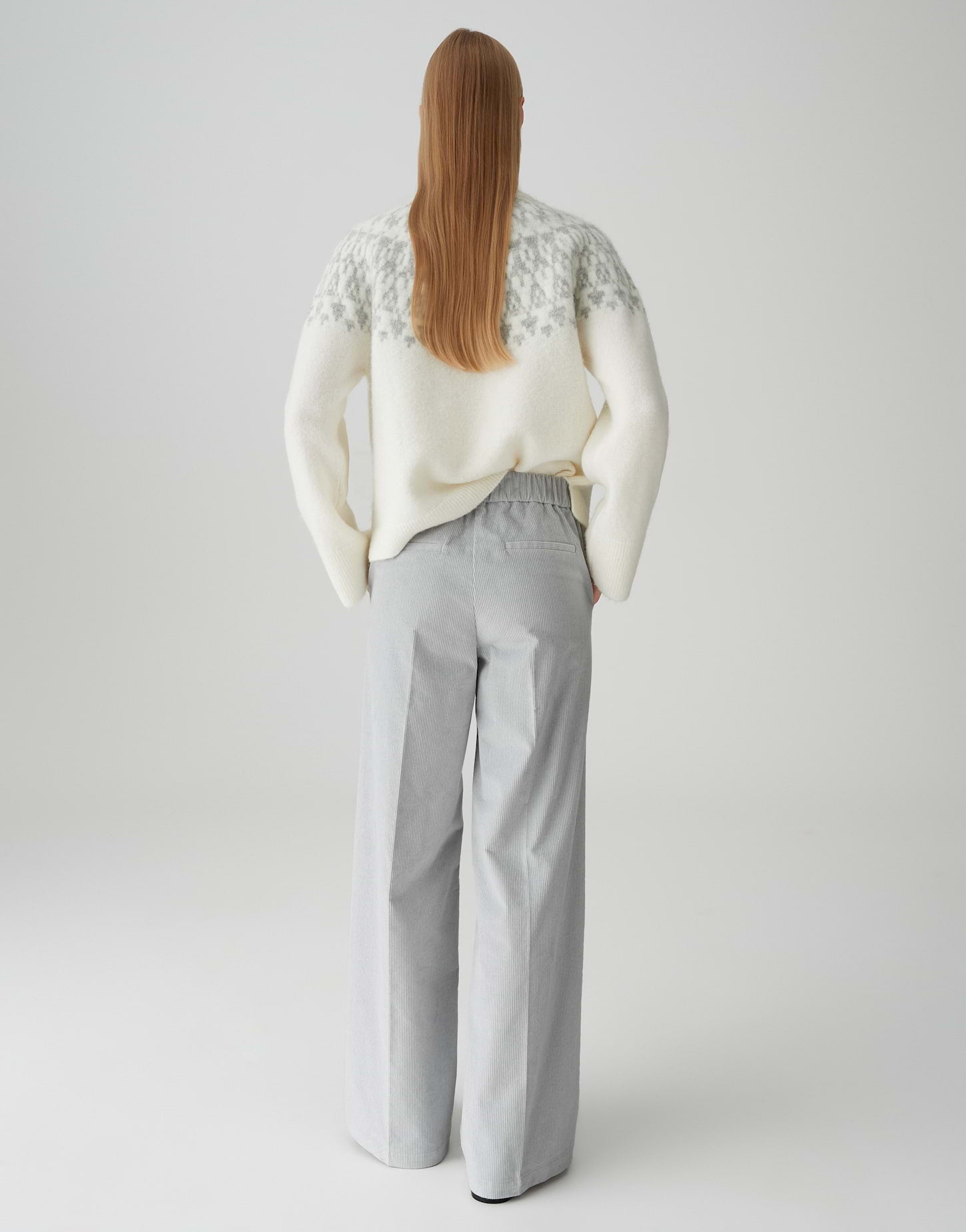 Opus Pants Damen Hosen  Hazy Fog M