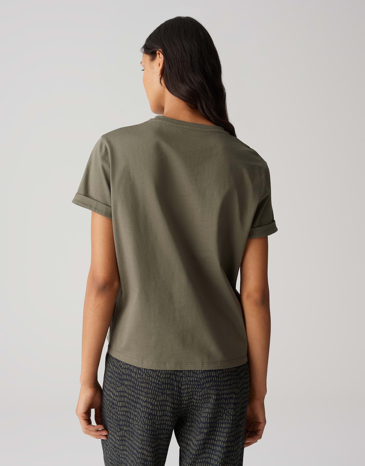 Opus Damen T-Shirts Olive Leaf