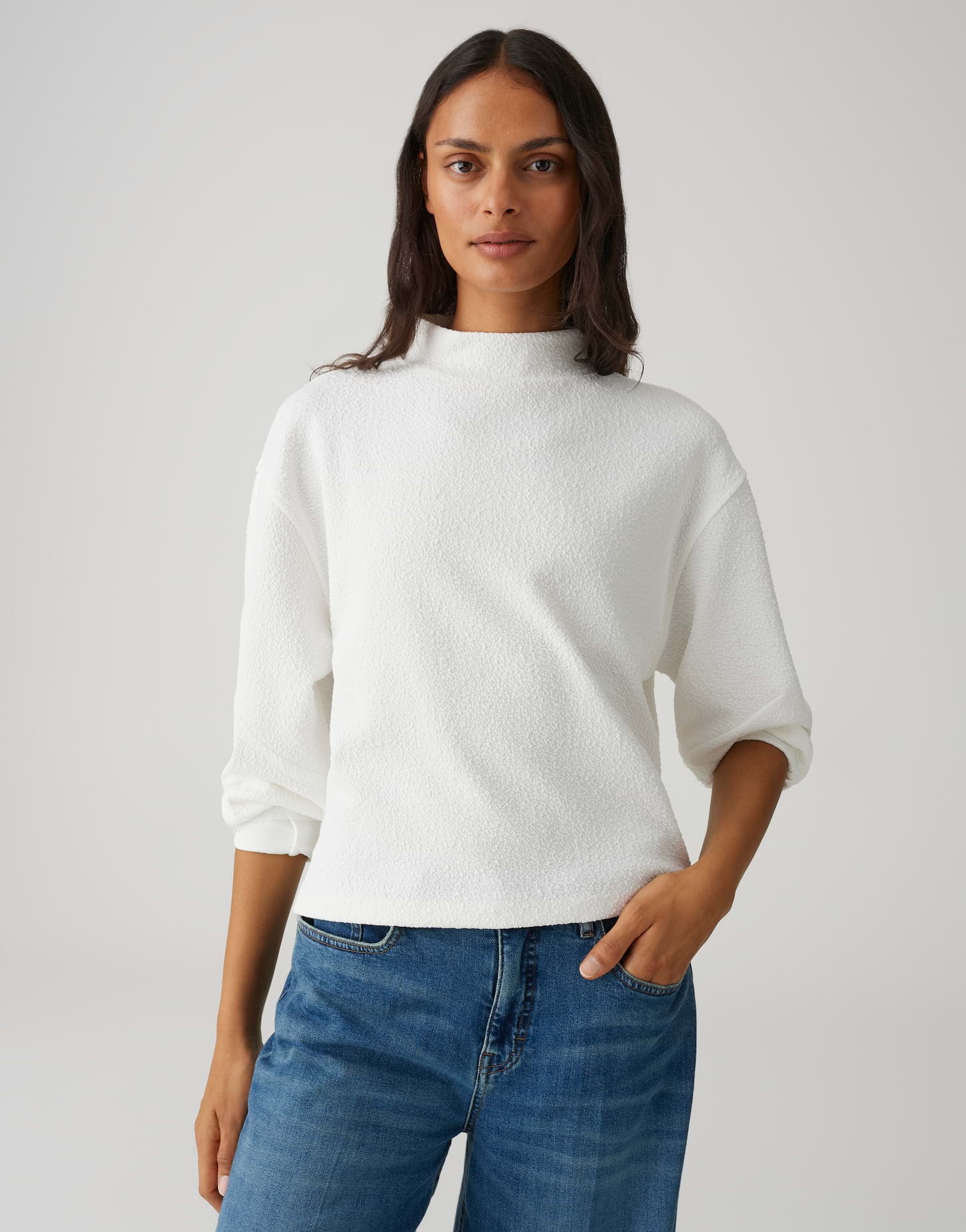 Opus Damen Sweatshirts Milk