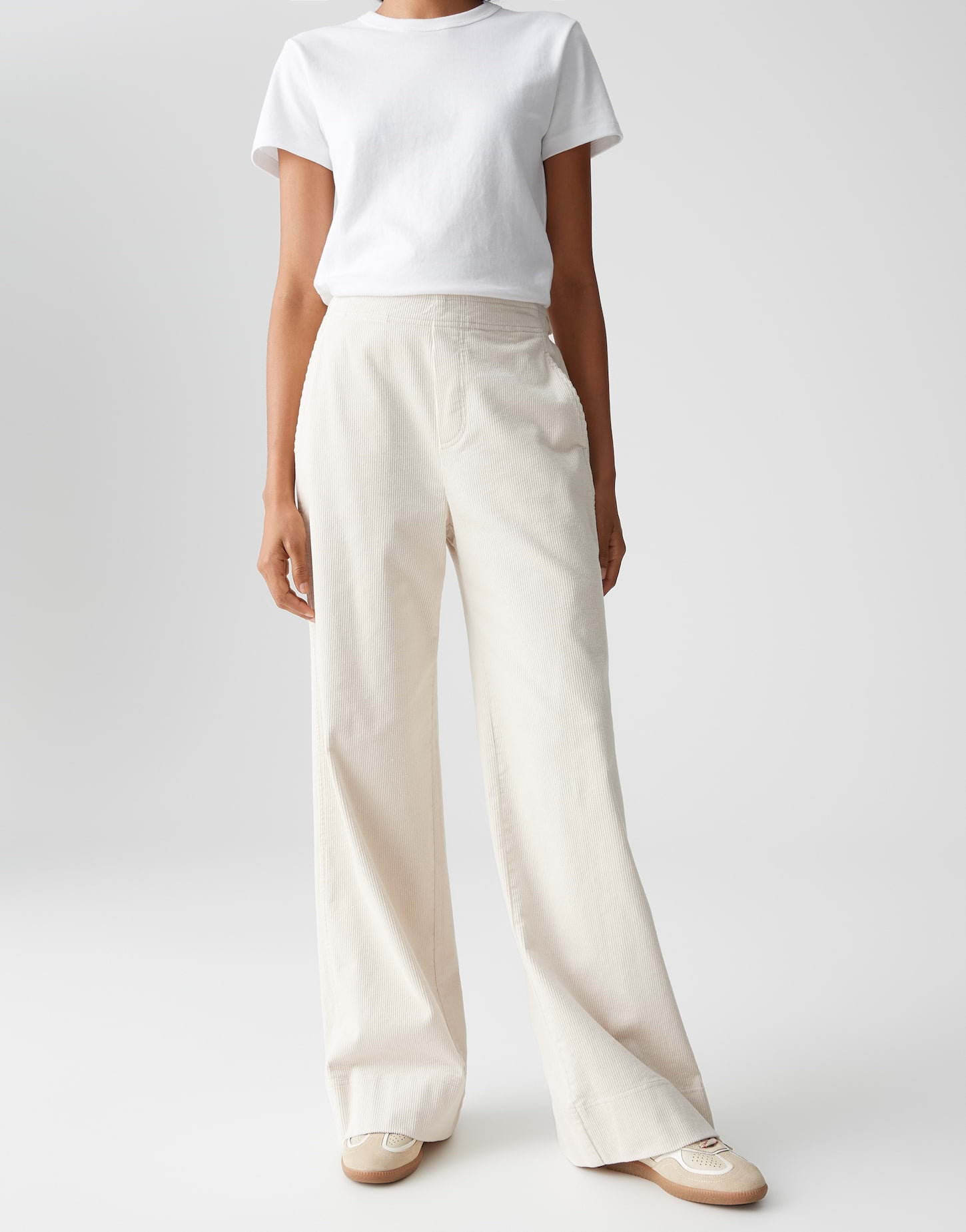 Opus Damen Hosen Soft Cream
