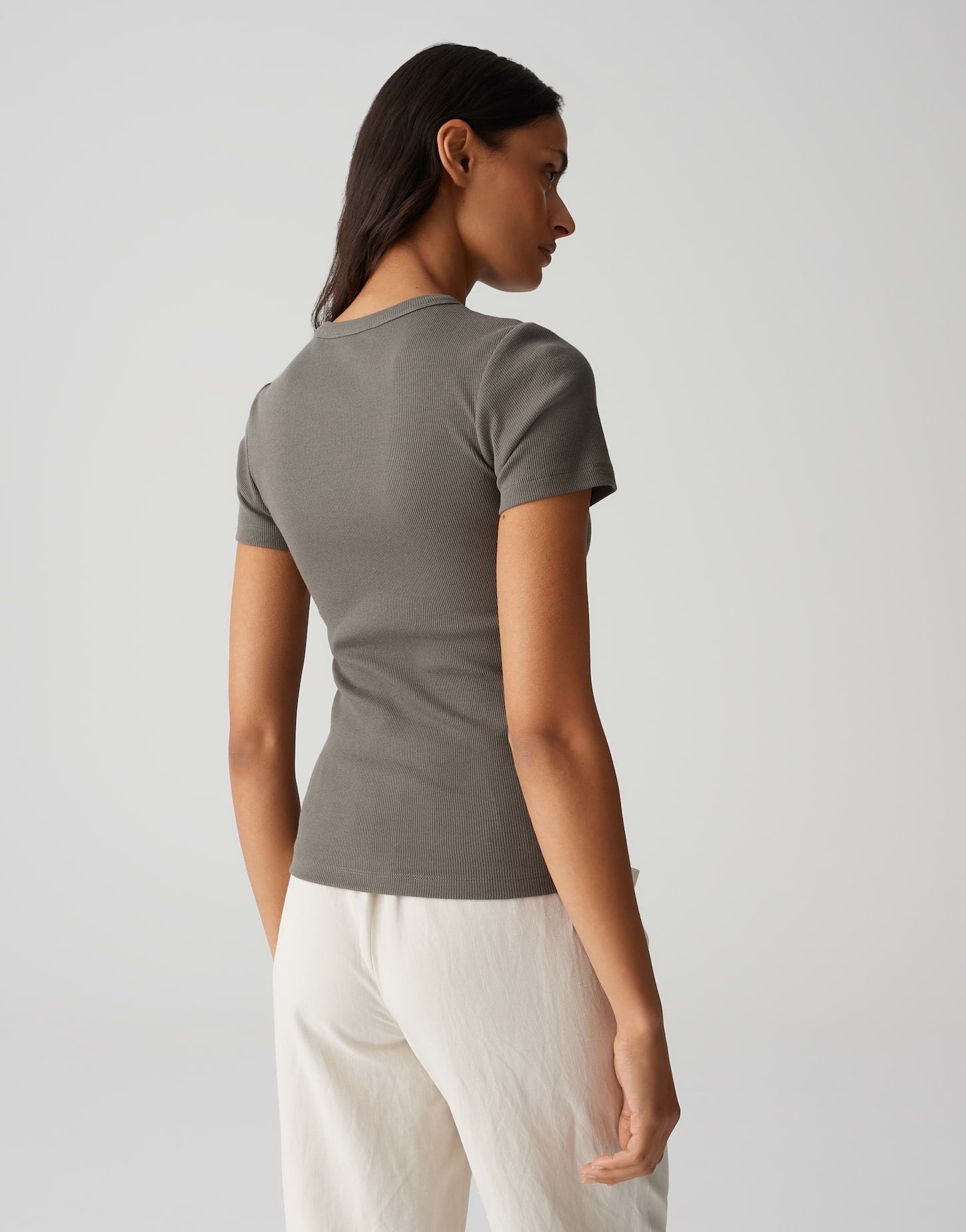 Opus Damen T-Shirts Olive Leaf