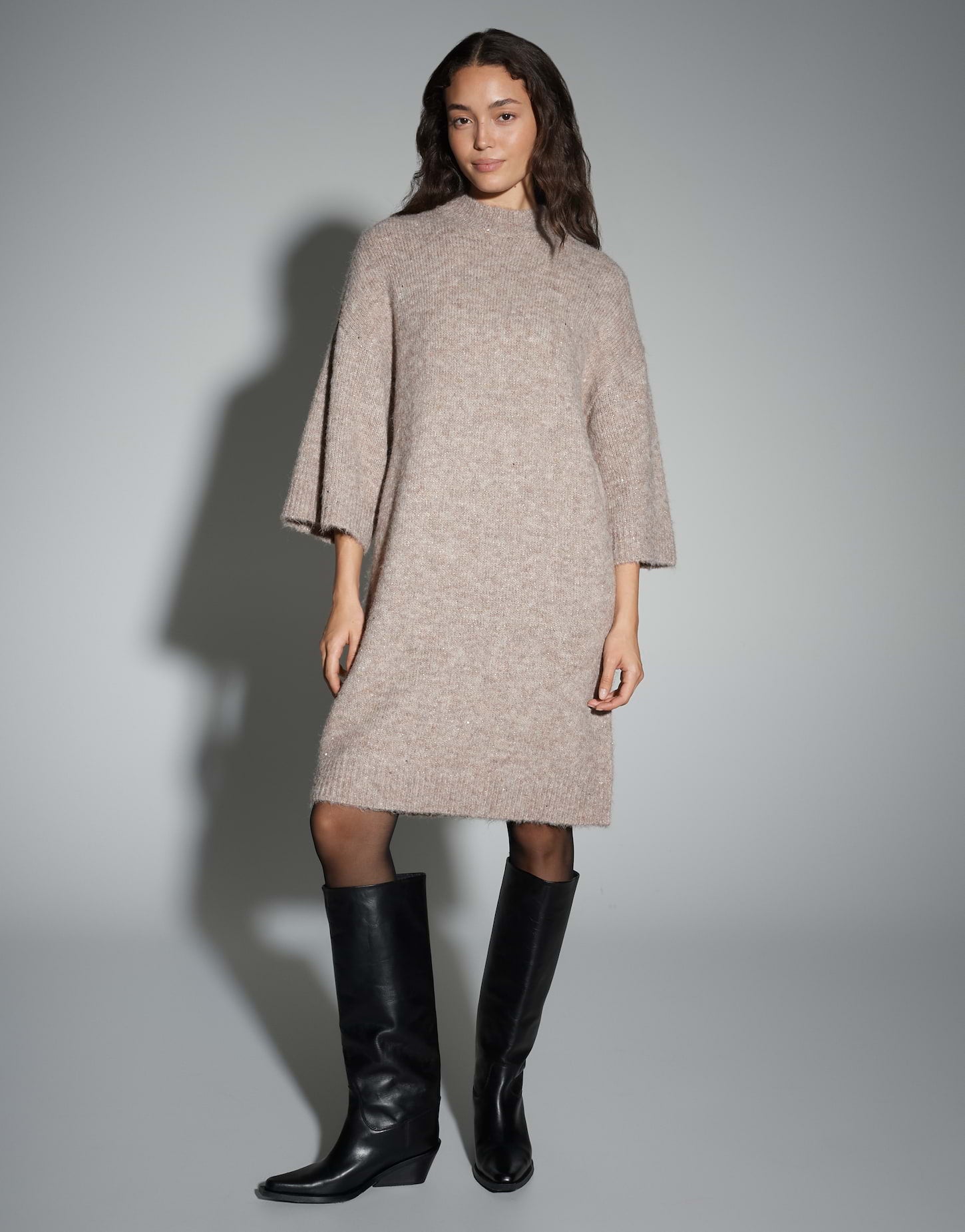 Opus Damen Kleider Warm Taupe