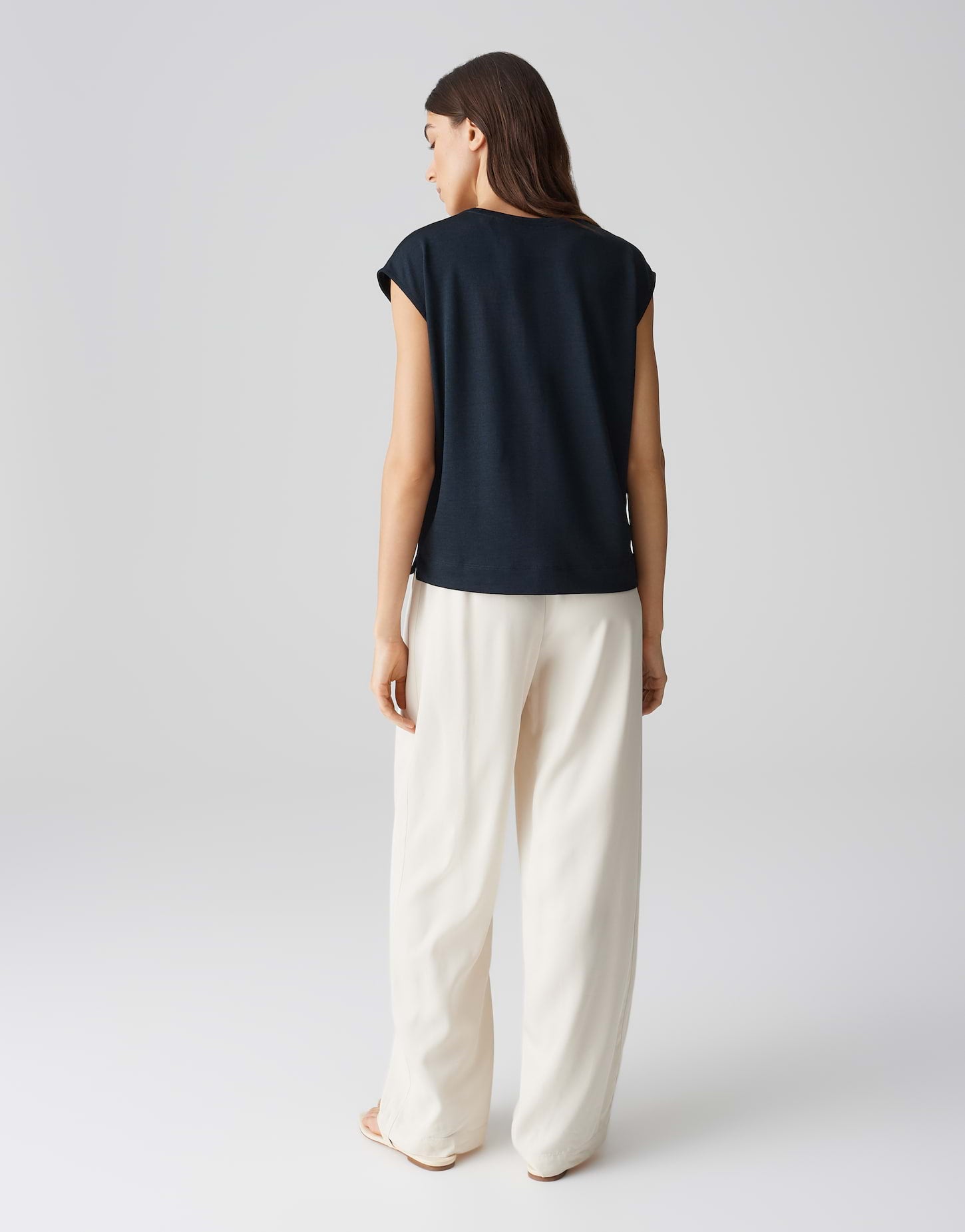 Opus Damen T-Shirts Coal Blue