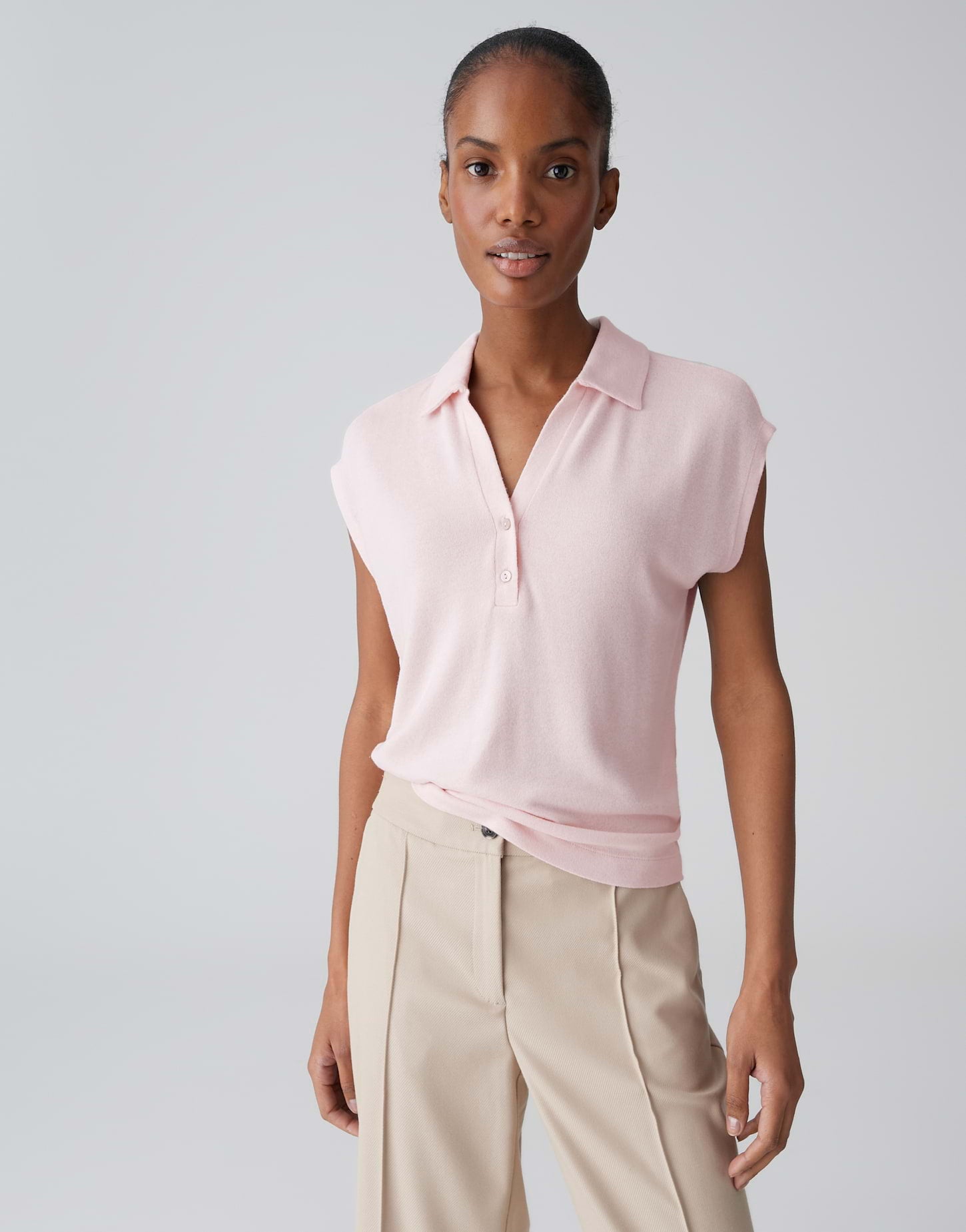 Opus Damen T-Shirts Rose Tint