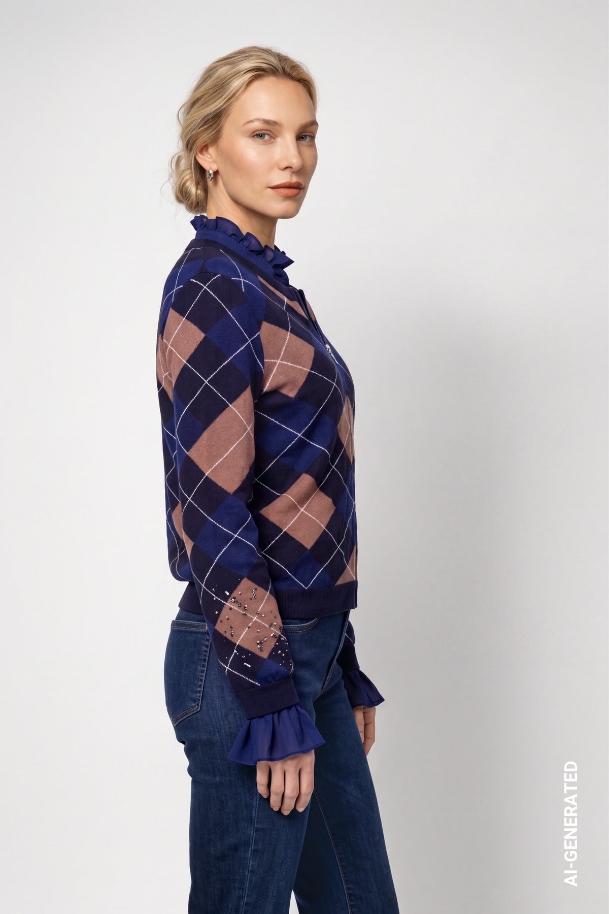 Monari Damen Strickjacken Classic Nav