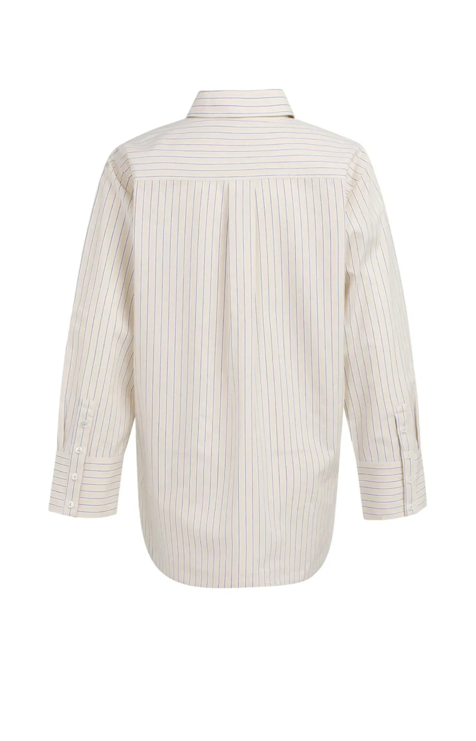 Gestreifte Bluse mit Brusttaschen