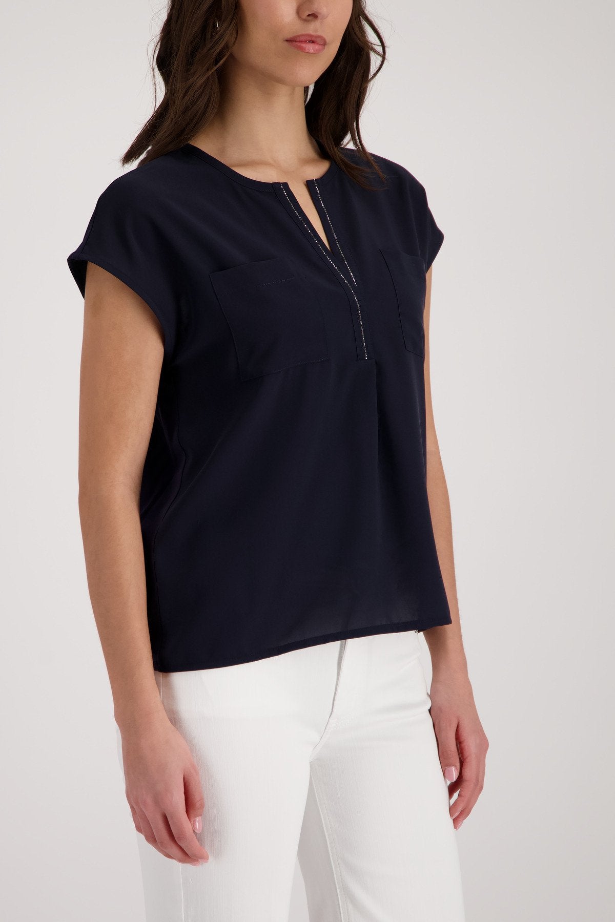 Monari Damen T-Shirts Marine