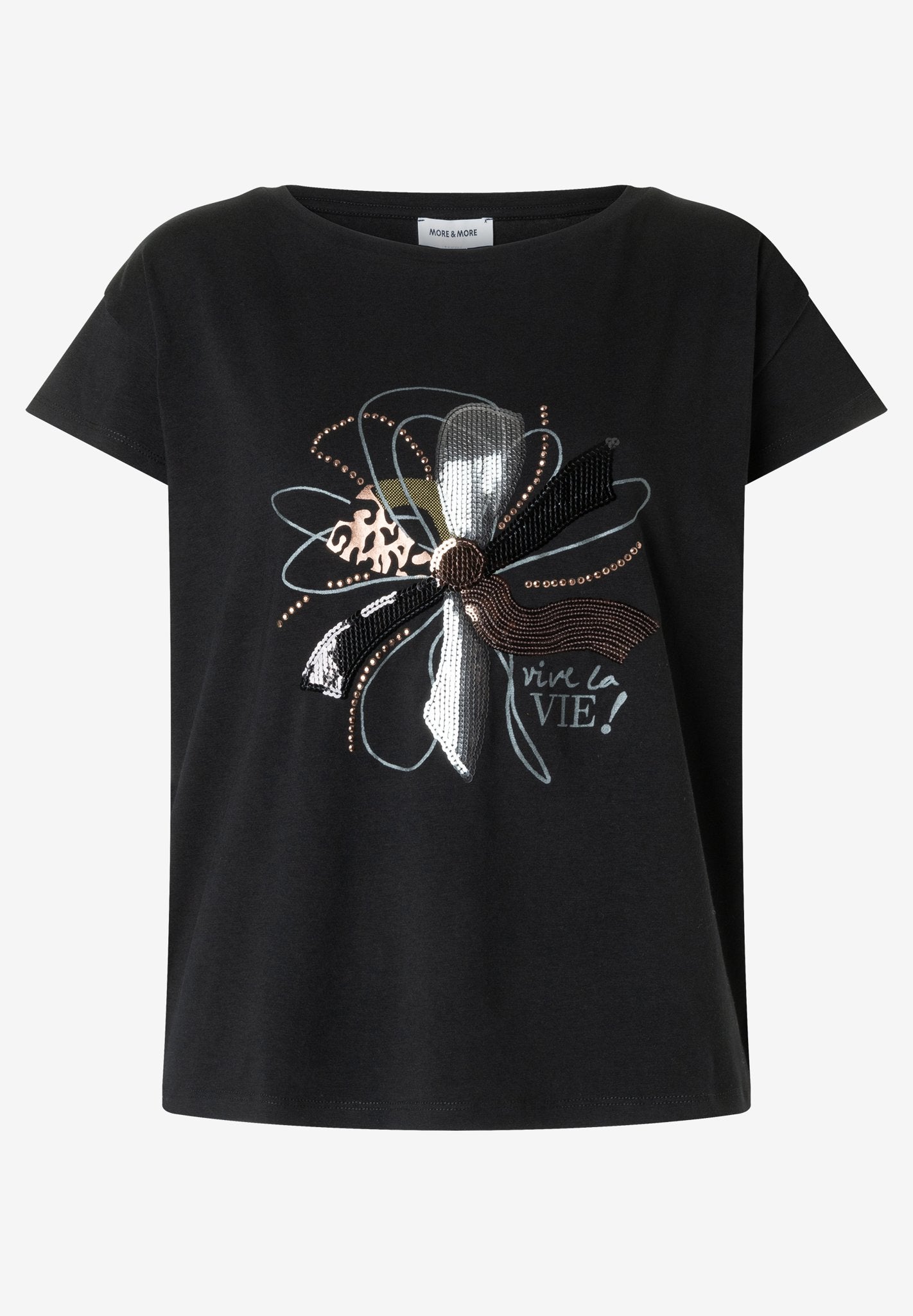 More & More Damen T-Shirts Black