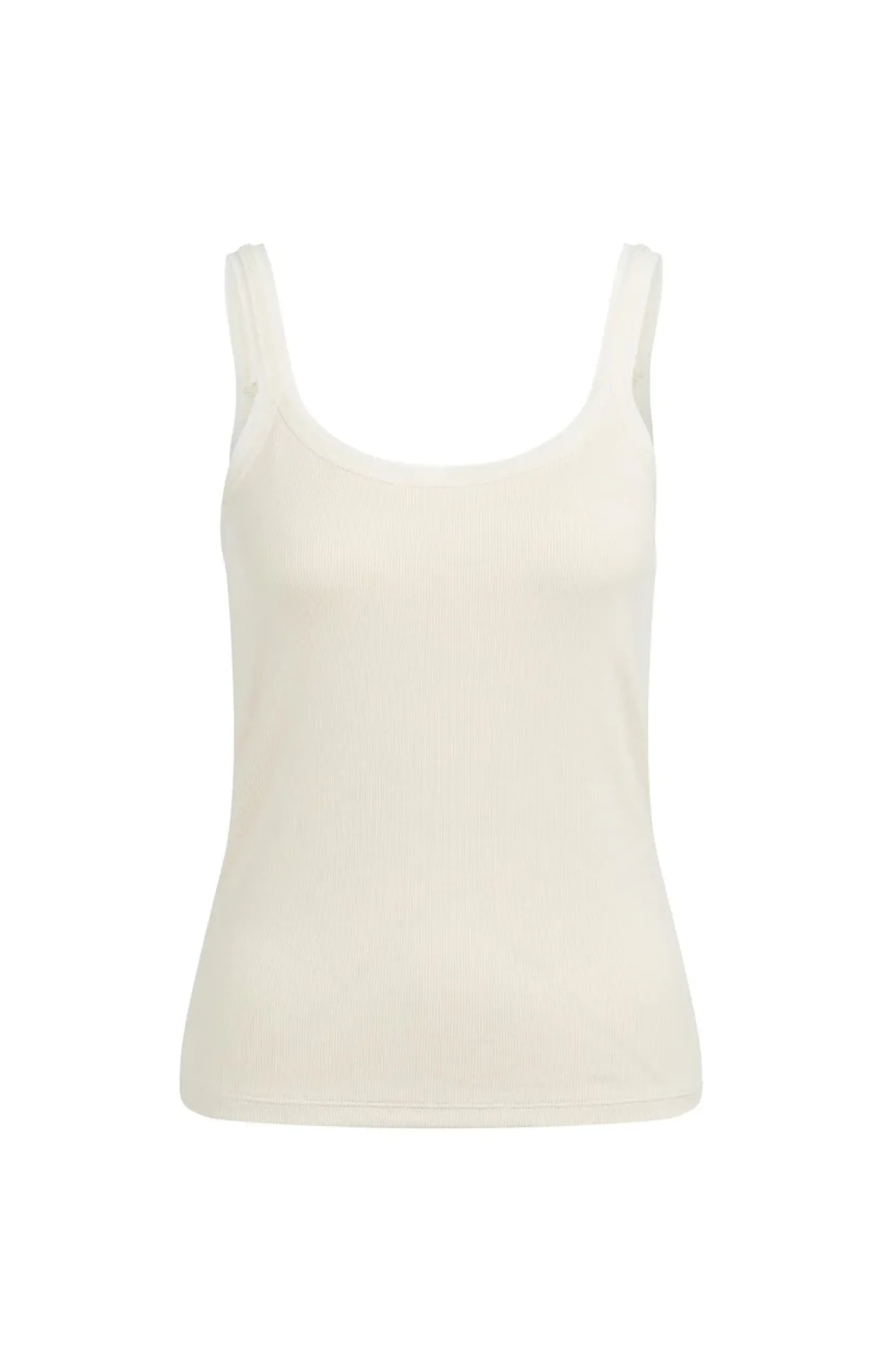 Eng anliegendes Tanktop mit Mesh-Besatz