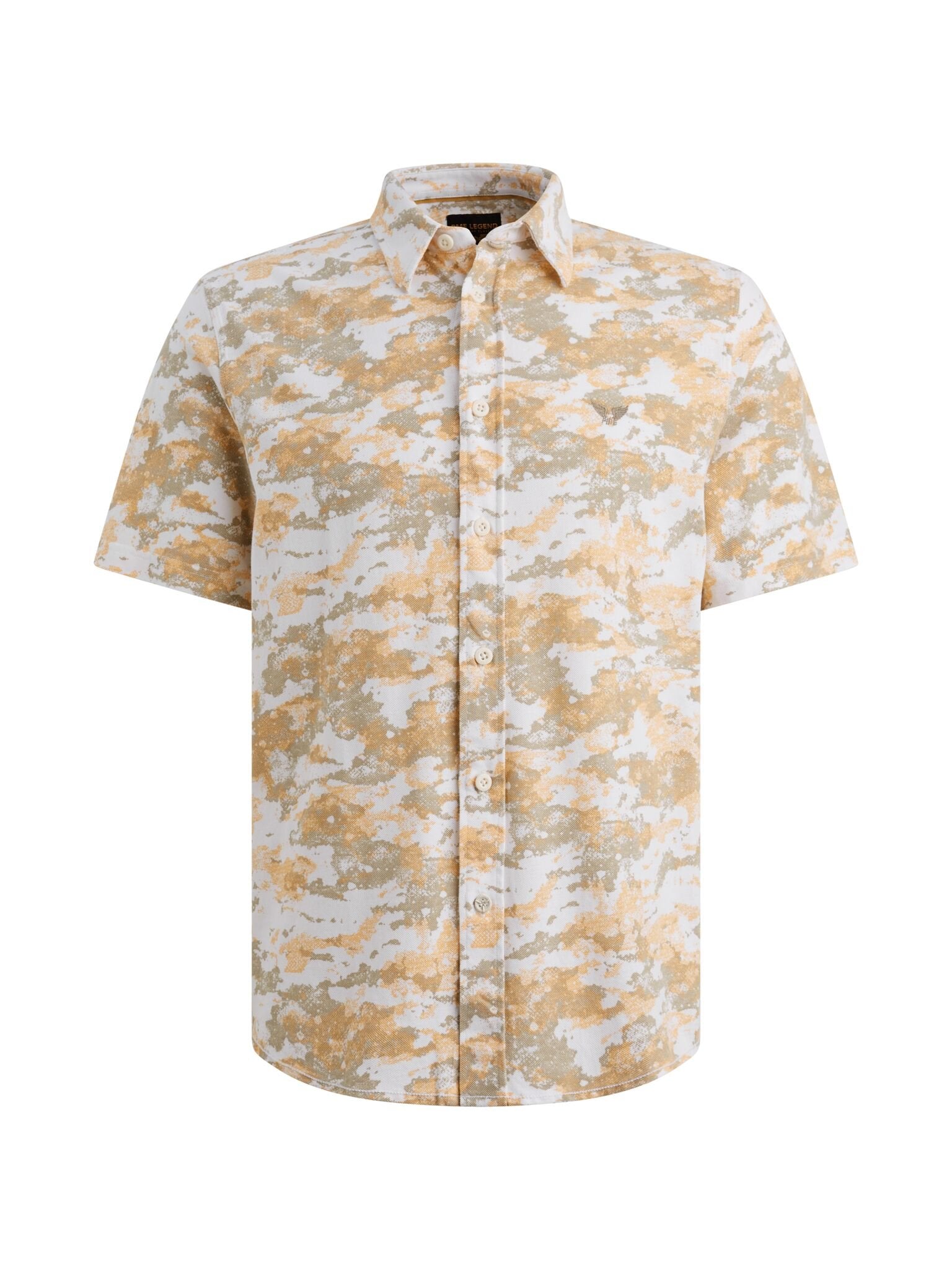 PME Herren Hemden kurz Apricot Cream