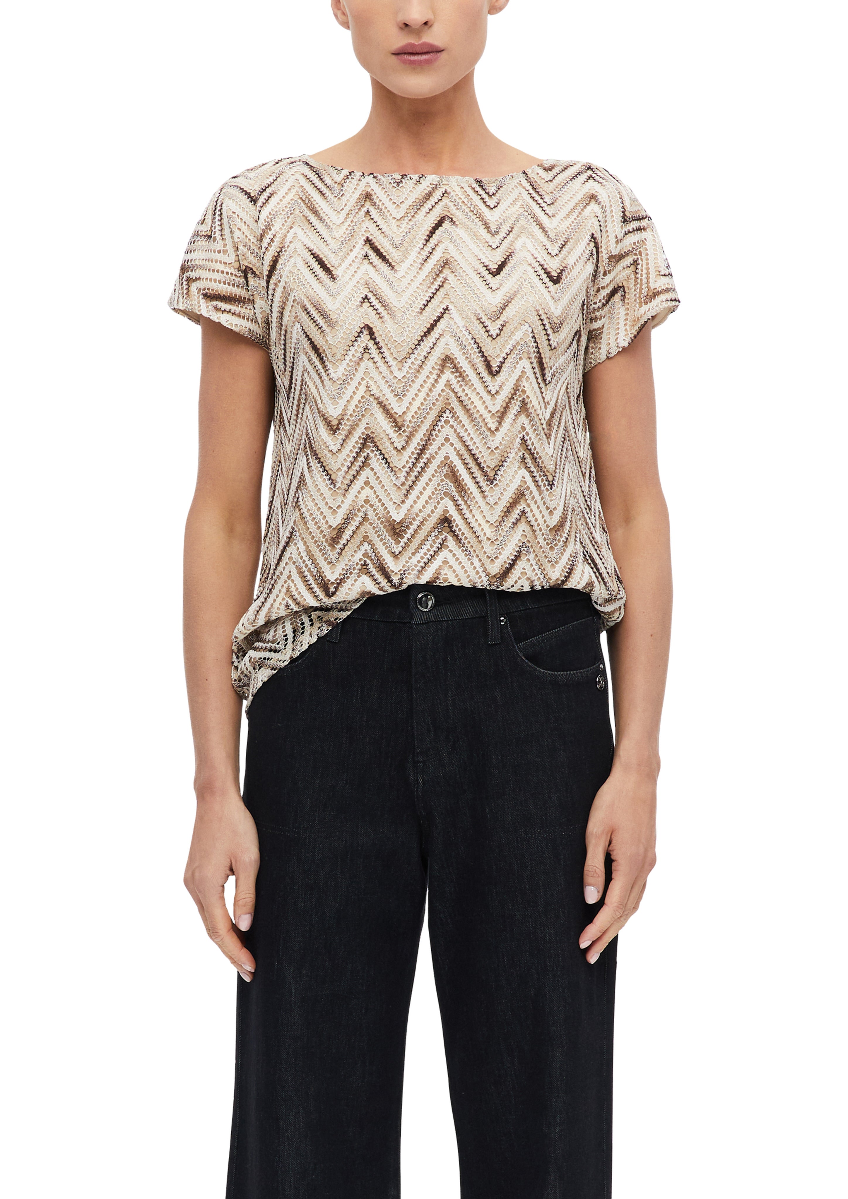 S. Oliver black Damen T-Shirts Brown