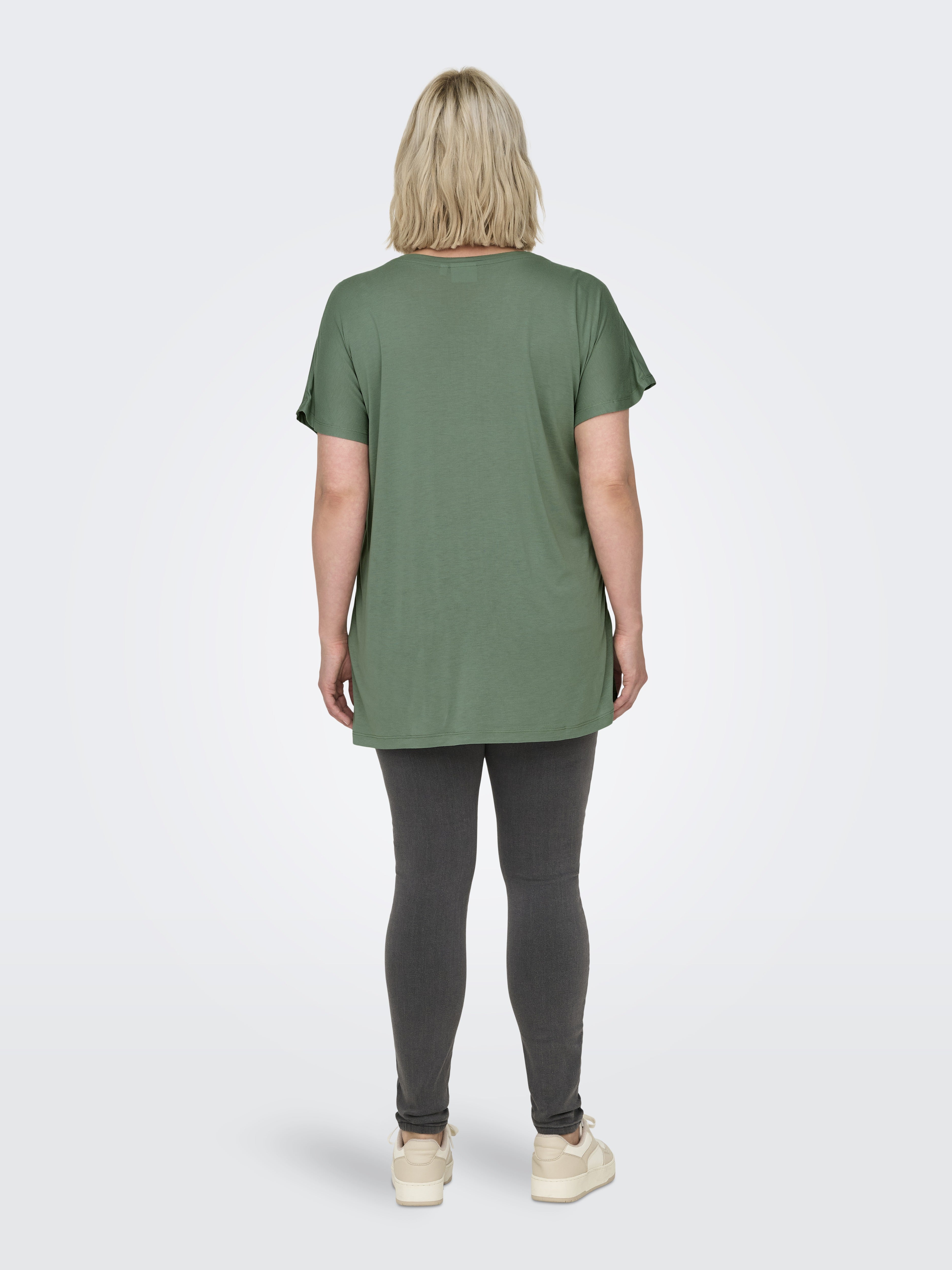 Only Carmakoma Damen T-Shirts Hedge Green/Blo
