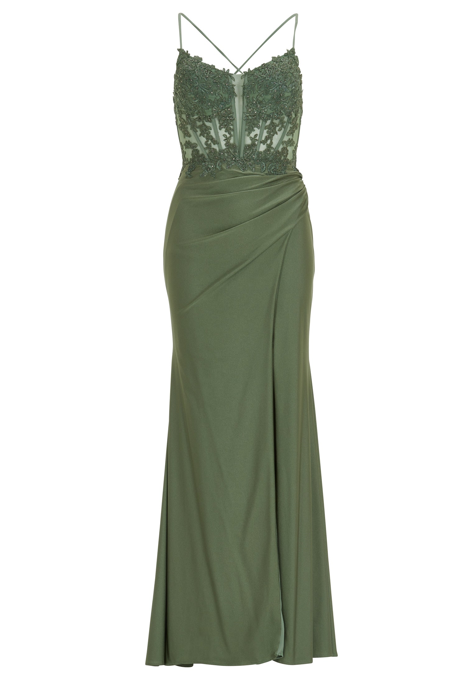 Swing Damen Kleider Matcha Gree