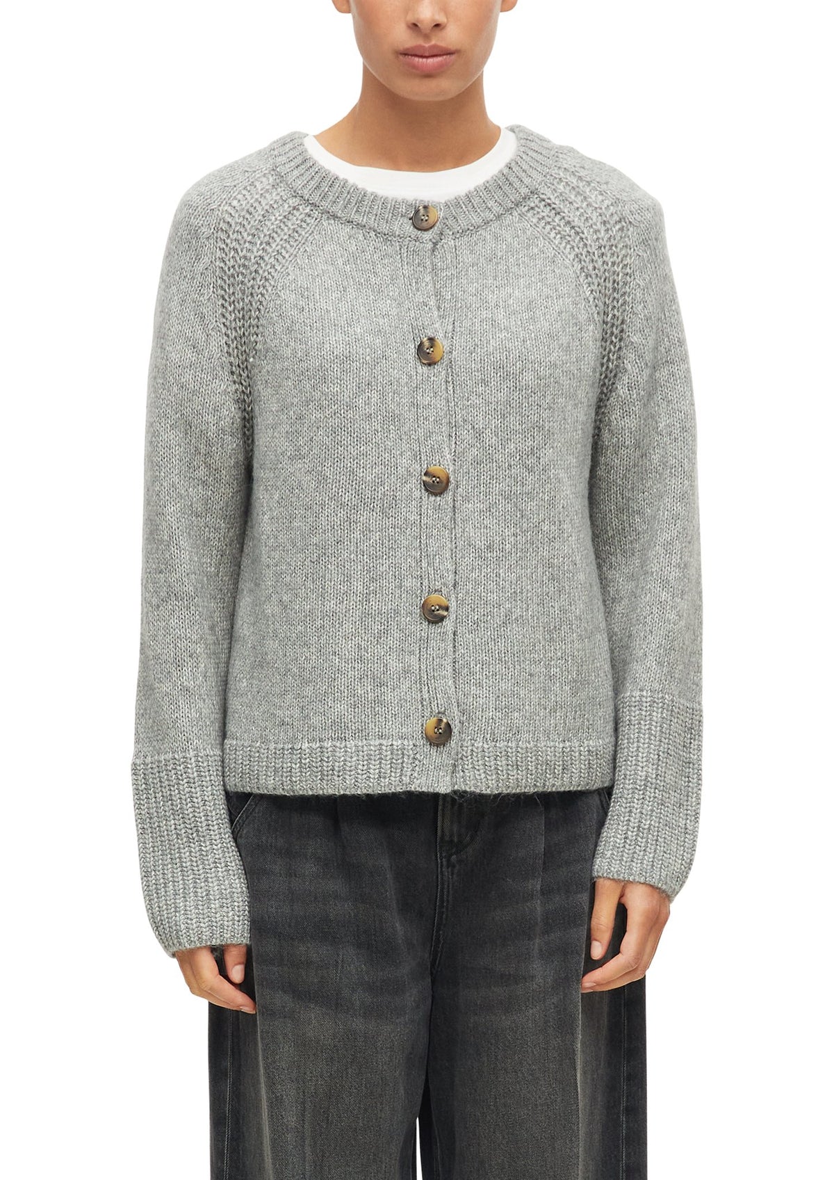 S. Oliver red Damen Strickjacken W Grey/Black