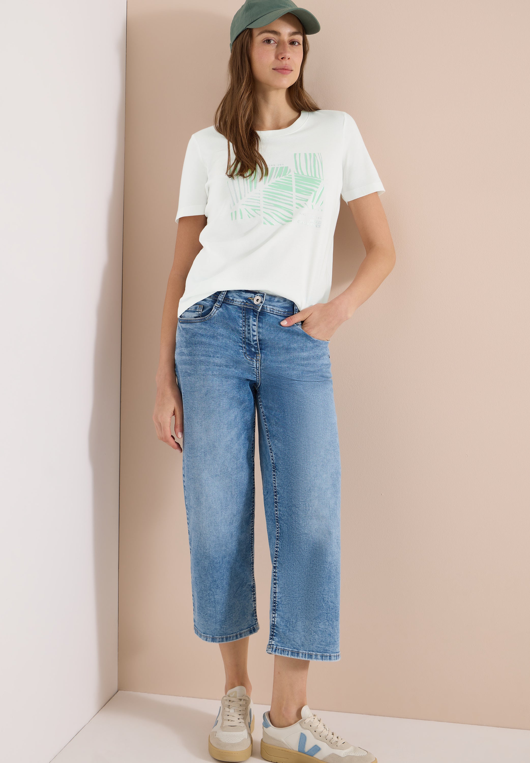 Cecil Damen T-Shirts Vanilla W