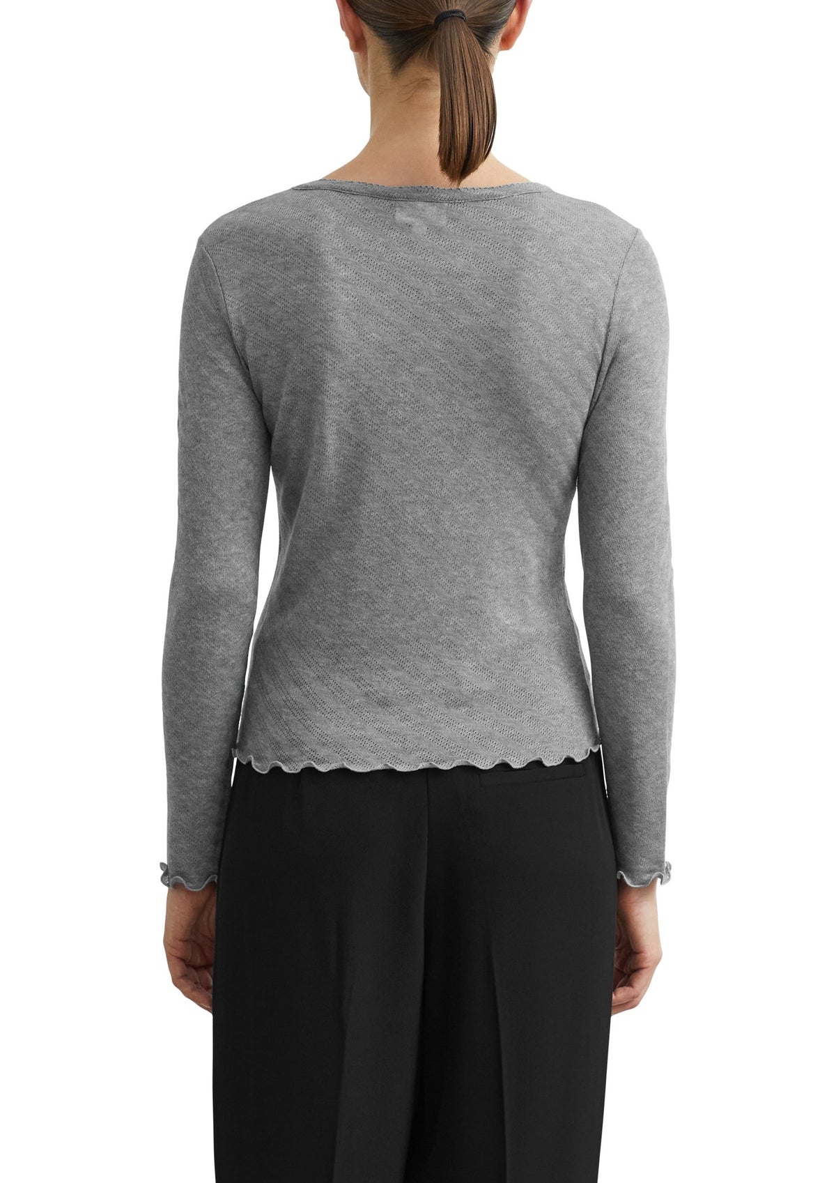 Comma Damen T-Shirts W Grey/Black